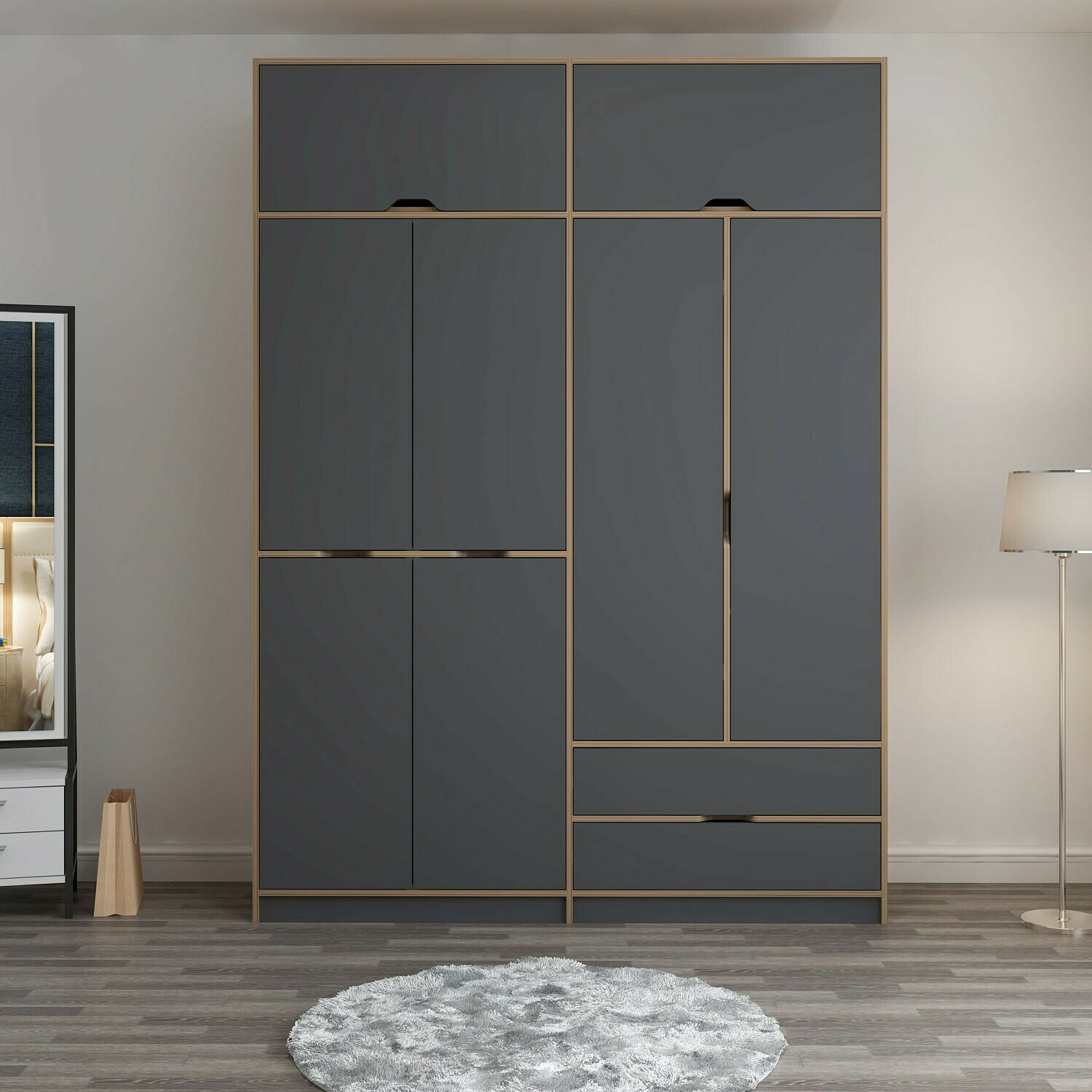 Armario Kailua J108 (Nogal + Antracita)