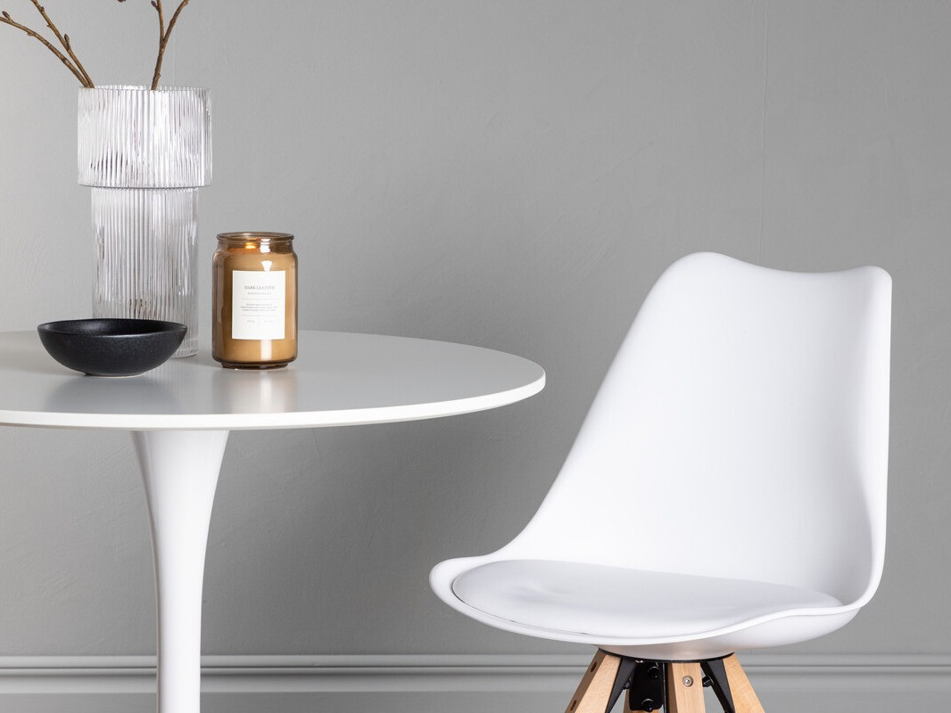 Conjunto de mesas y sillas para comedor Dallas 4467 (Blanco + Luminoso madera)