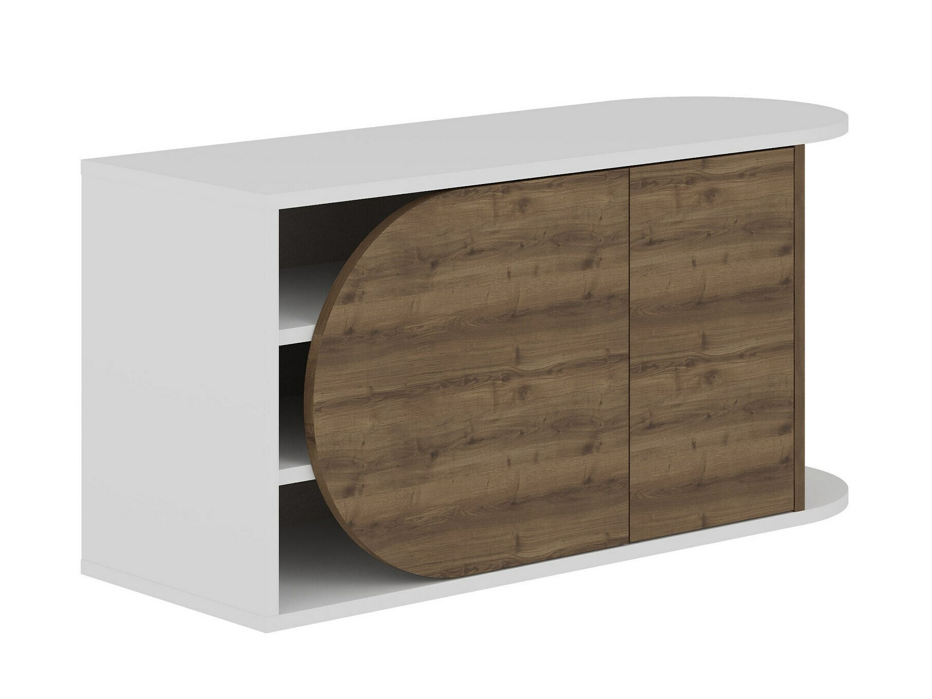 Zapatero Kailua 2151 (Blanco + Madera oscura)