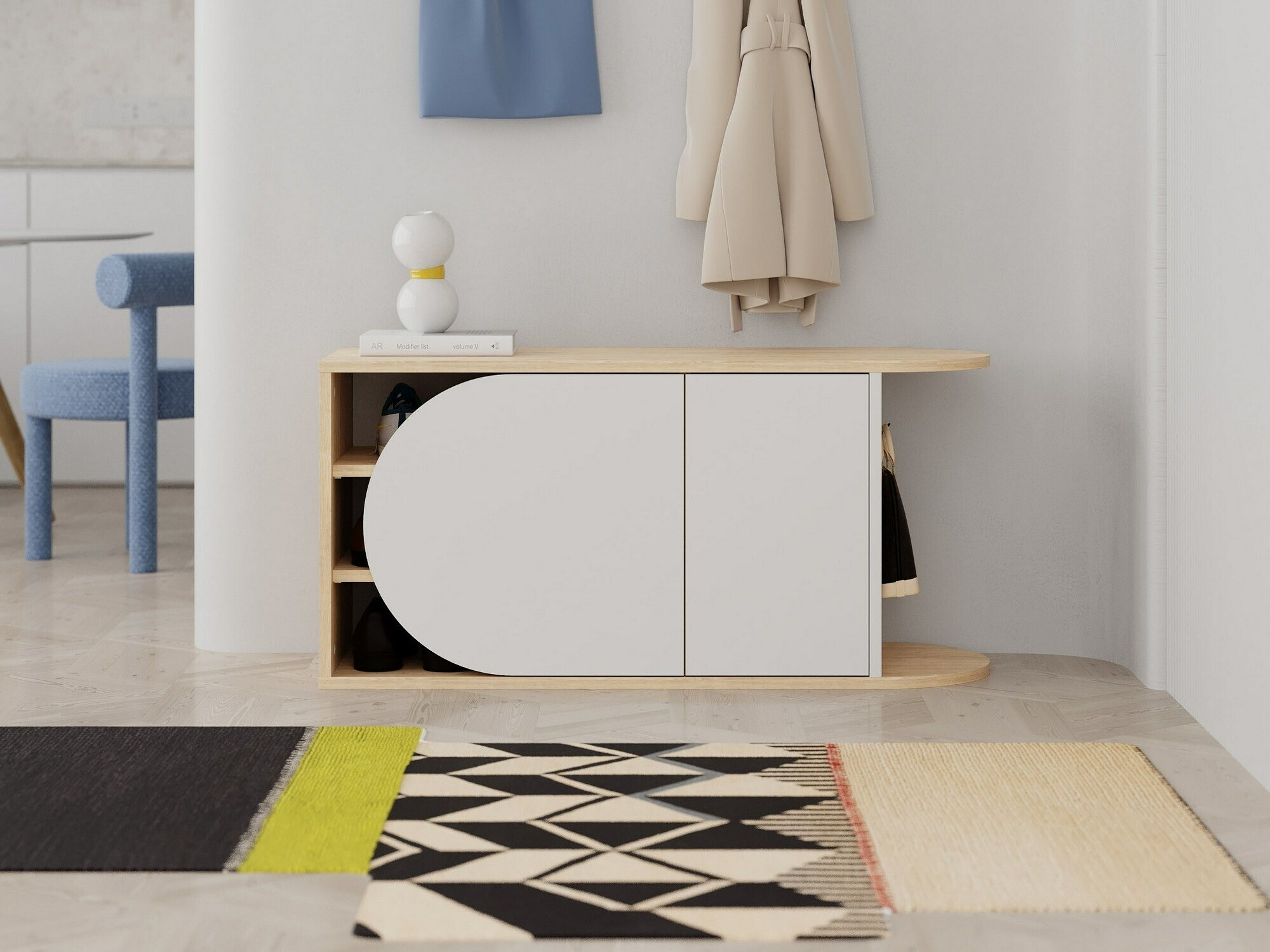 Zapatero Kailua 2151 (Blanco + Roble)