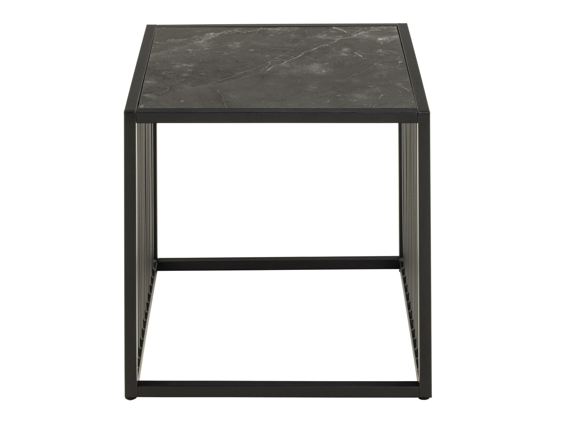 Mesa auxiliar Norsica Livevai 102 (Mármol negro + Negro)