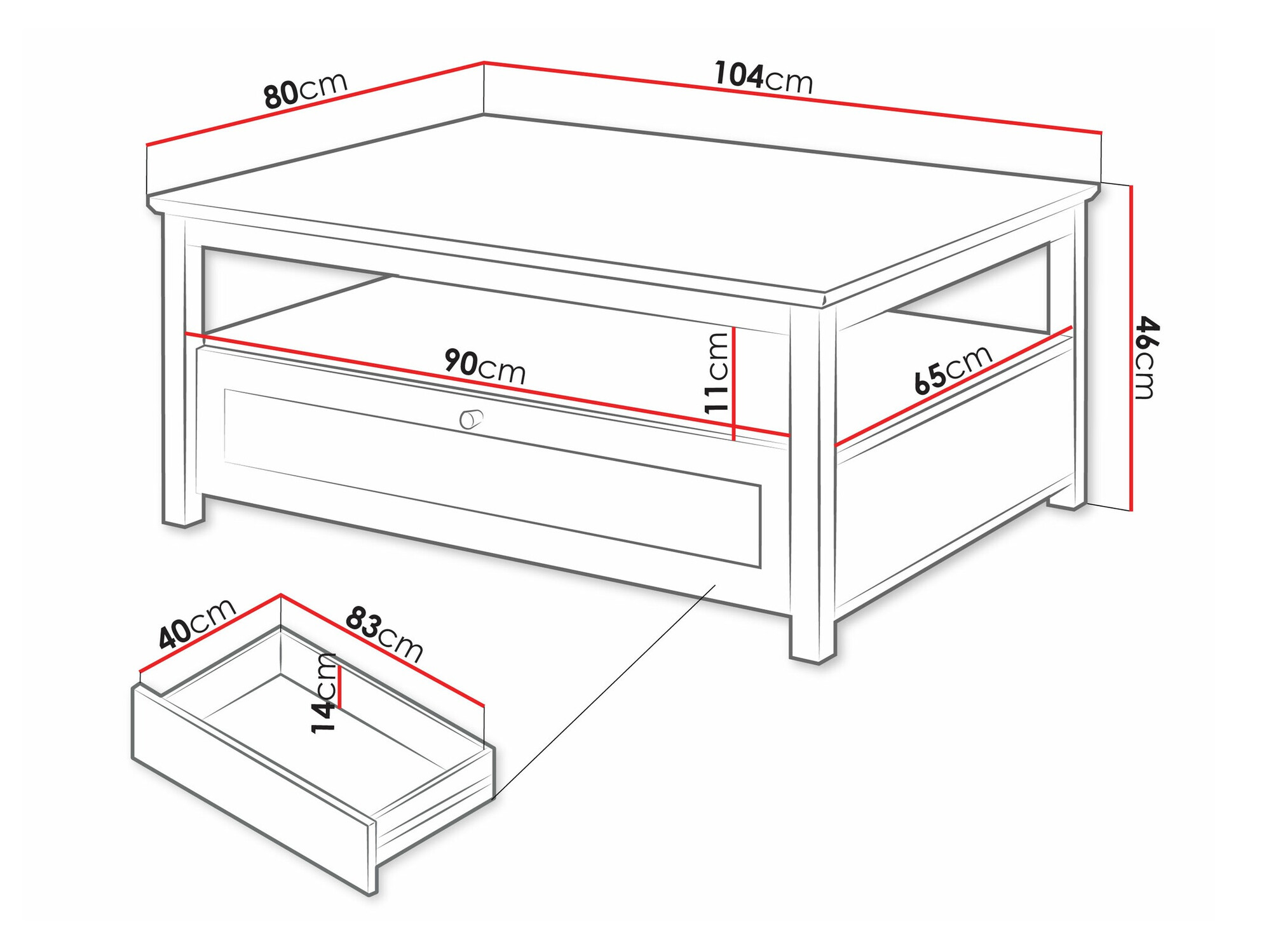 Mesa de centro Comfivo Custos