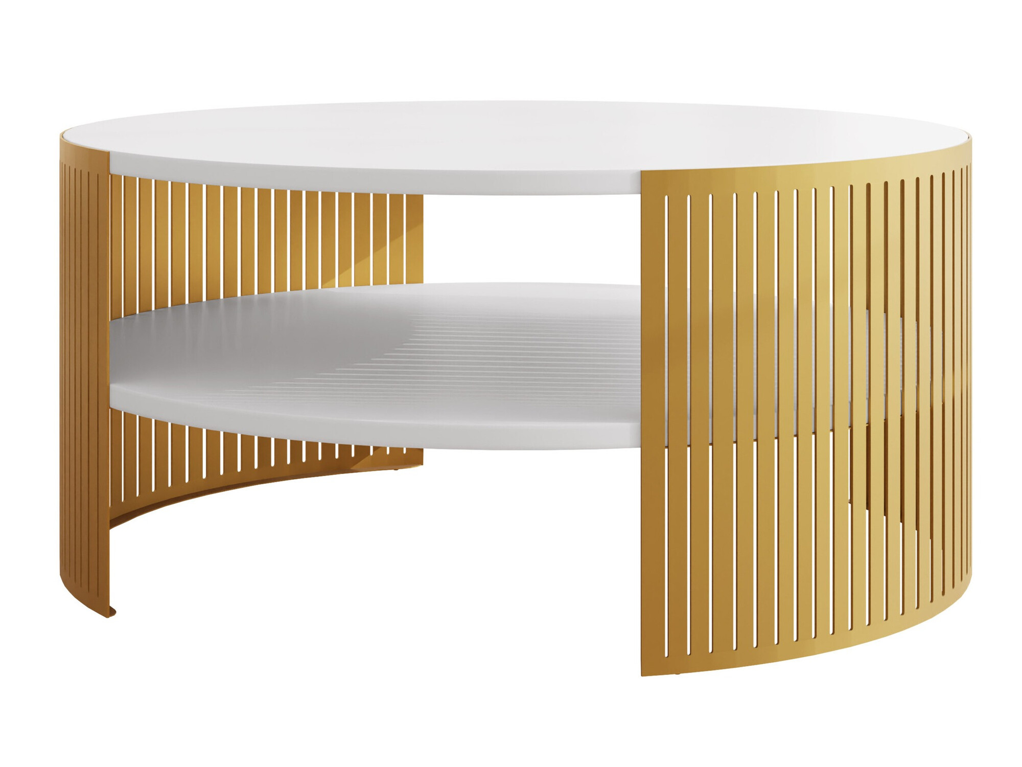 Mesa de centro Civer I (Dorado + Blanco)