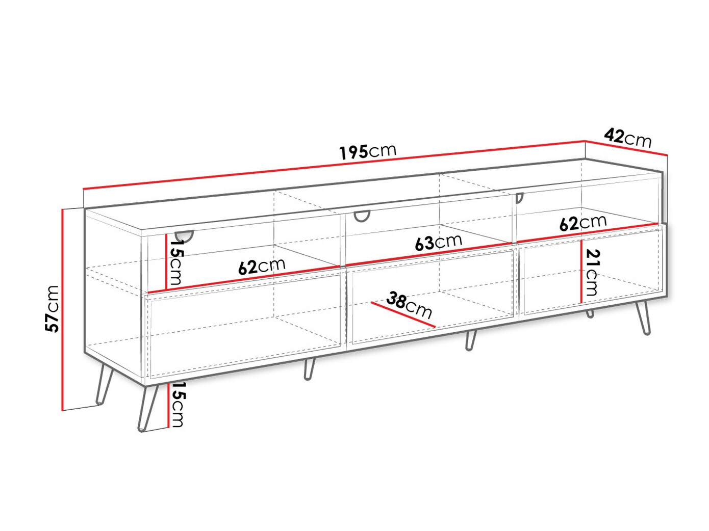 Mueble TV Comfivo Nuromo 106 (Beige)