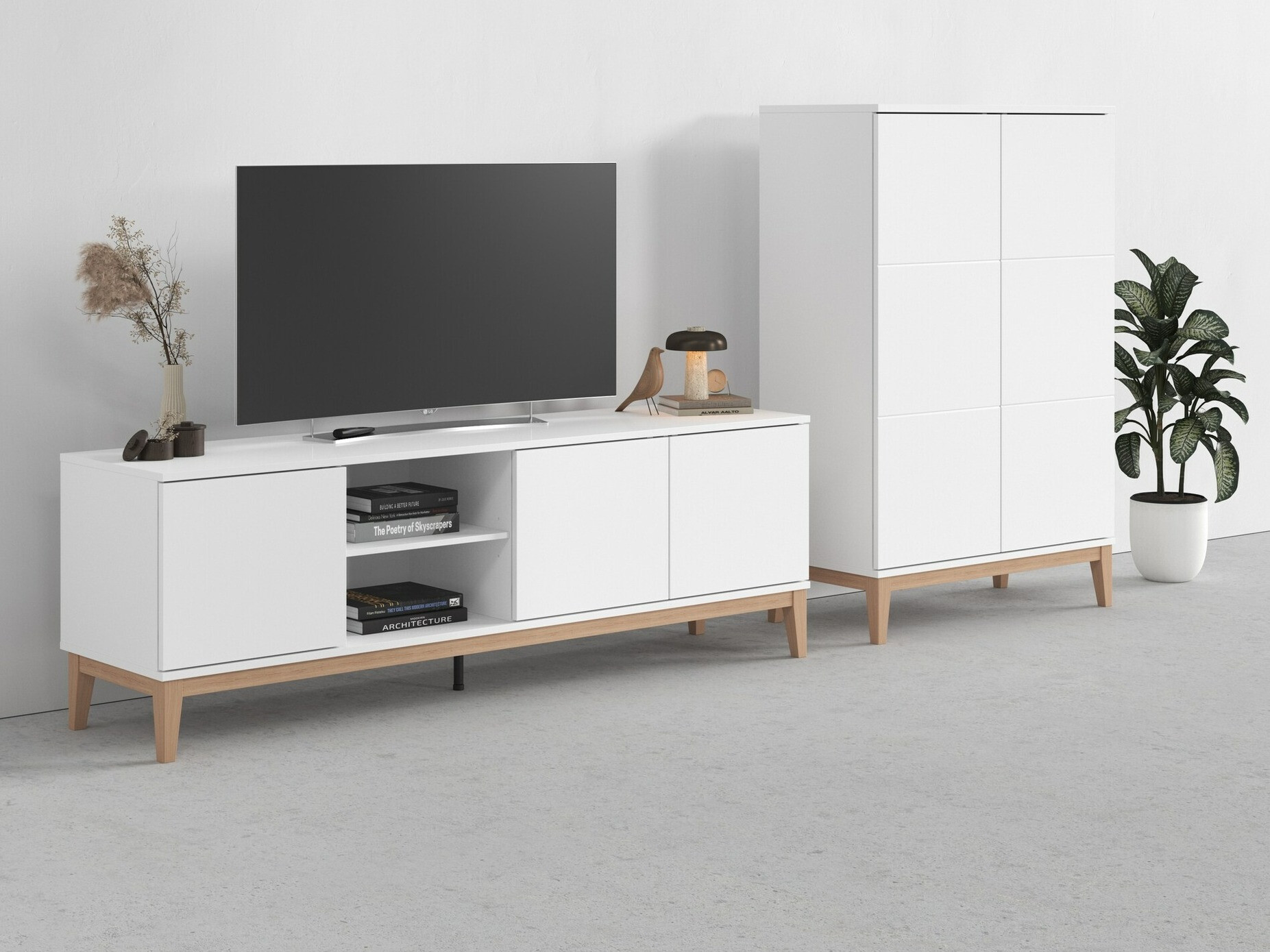 Mueble TV Felmelo 104 (Blanco)