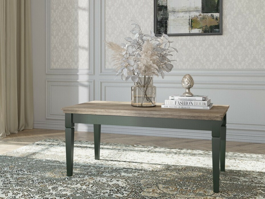 Mesa de centro Tolnue 108 (Verde oscuro + Roble de lefkada)