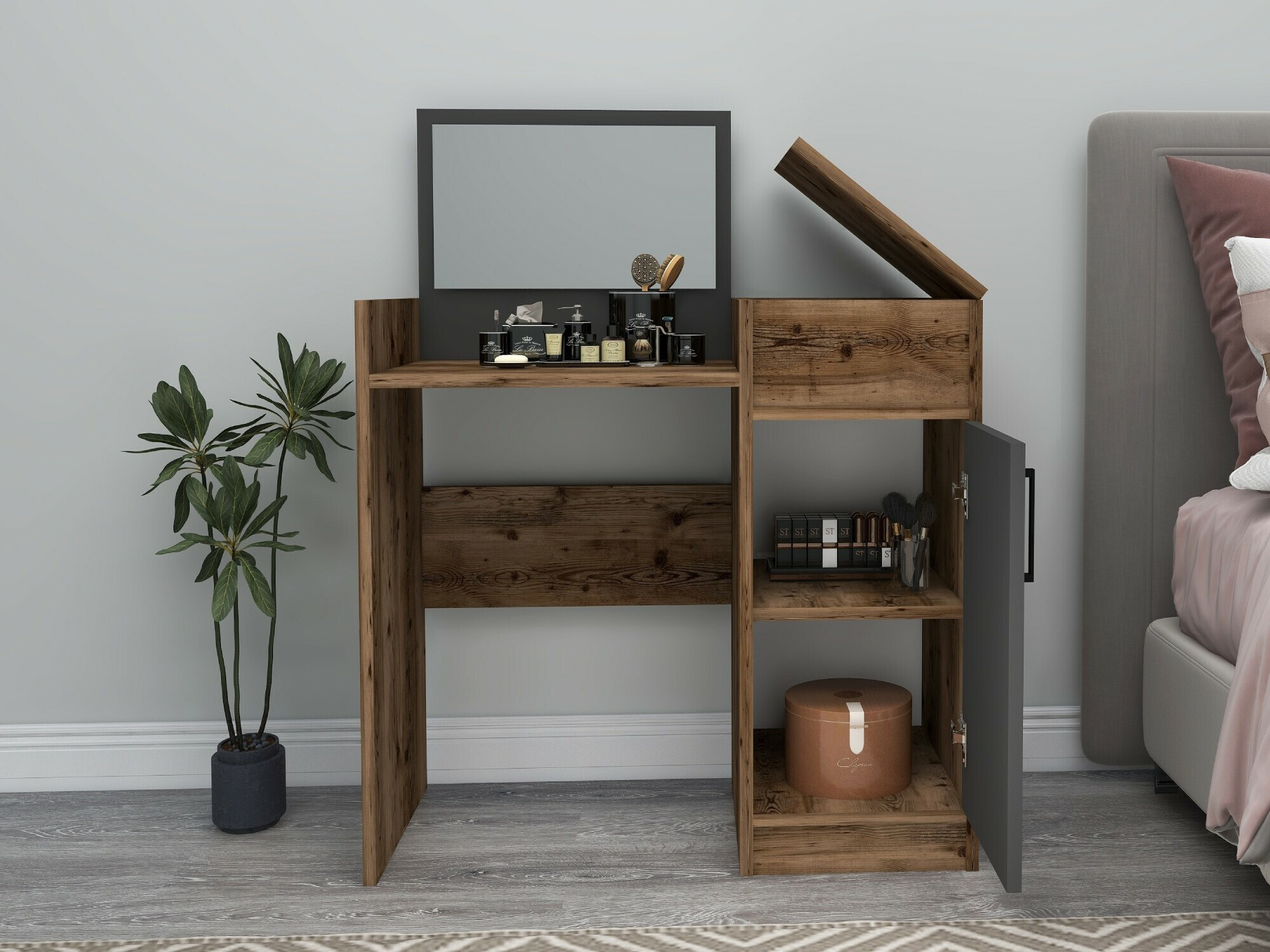 Tocador Kailua 2161 (Antracita + Nogal)