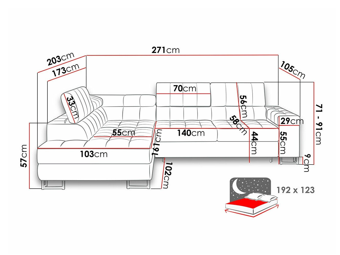 Sofá rinconero Comfivo 247 (Abriamo 03)