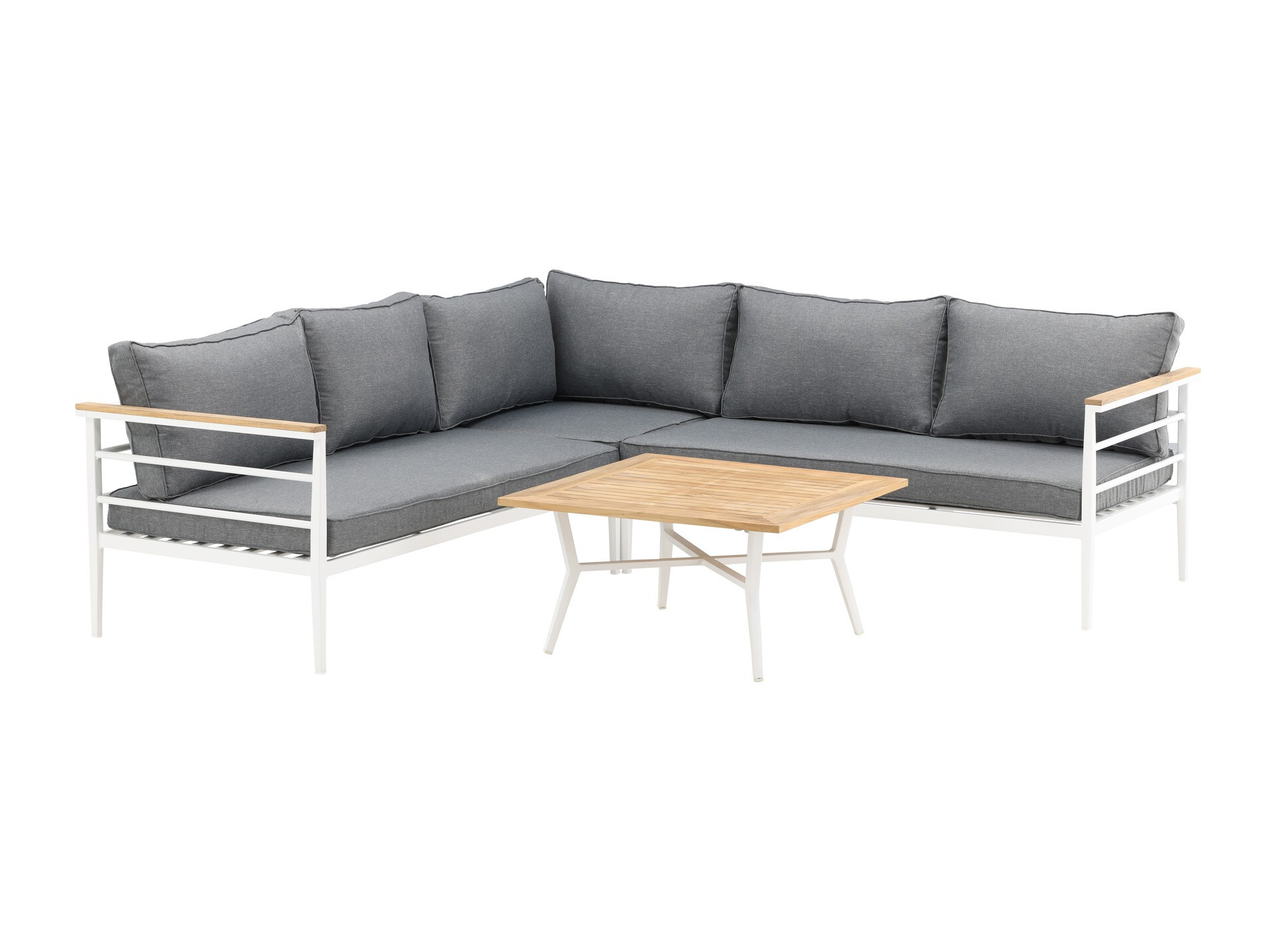 Conjunto de muebles de exterior Dallas 525 (Blanco + Gris)