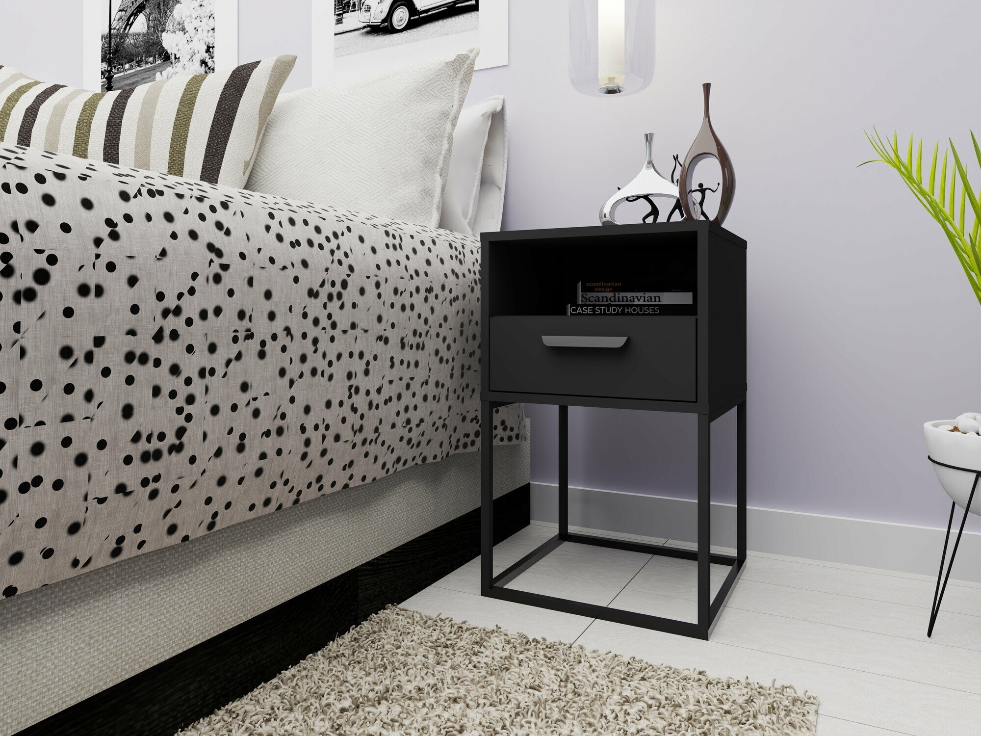 Mesilla de noche Bristol 193 (Antracita)