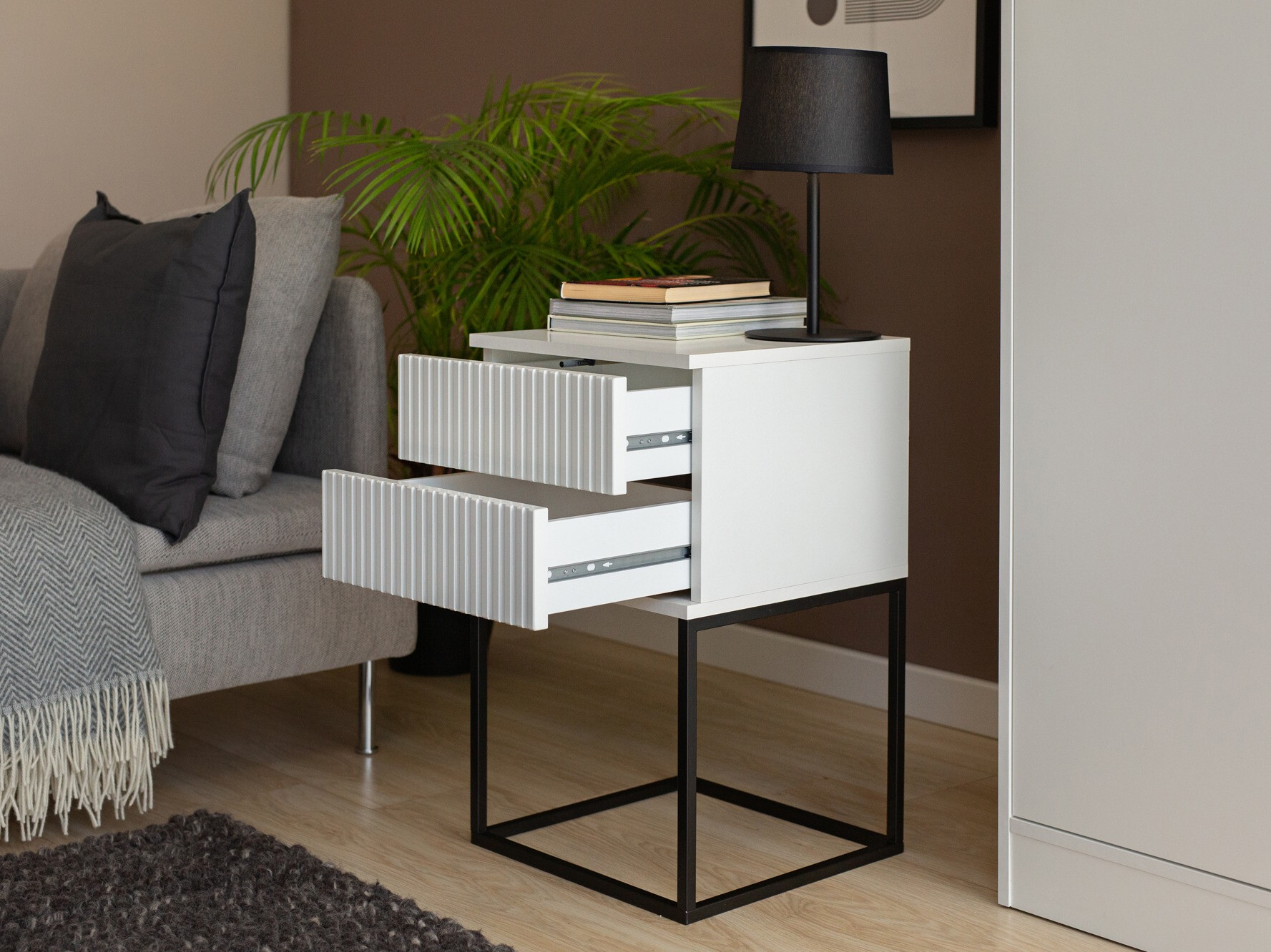 Mesilla de noche Bristol 195 (Blanco)