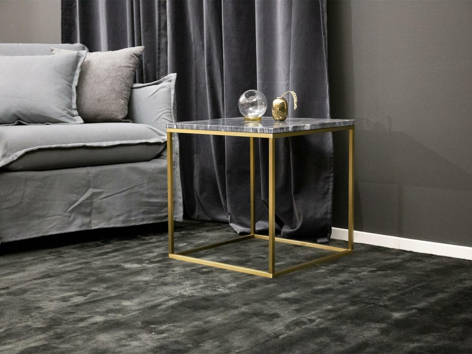 Mesa de centro Dallas 178 (Mármol negro + Latón)