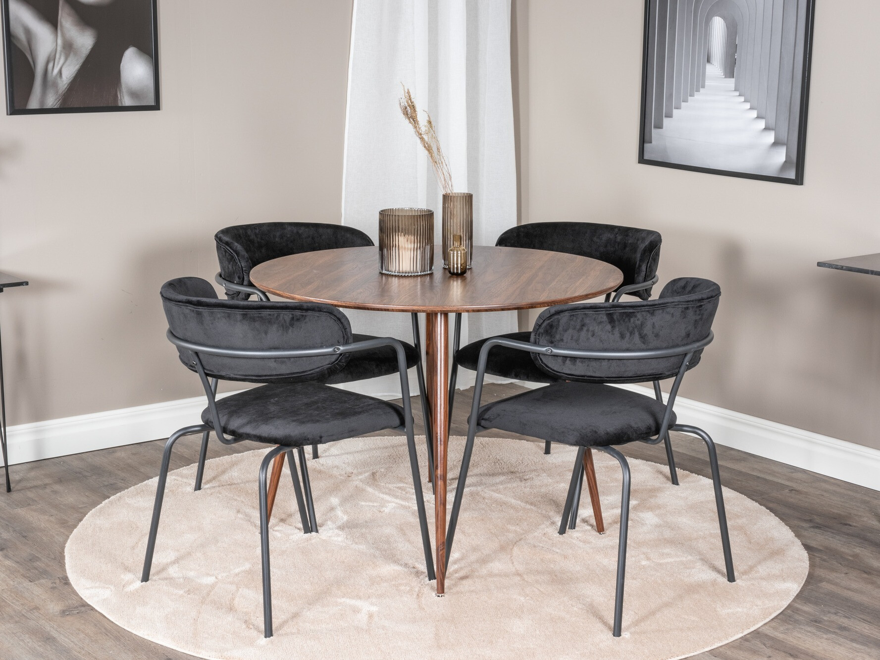 Conjunto de mesas y sillas para comedor Dallas 285 (Nuez)