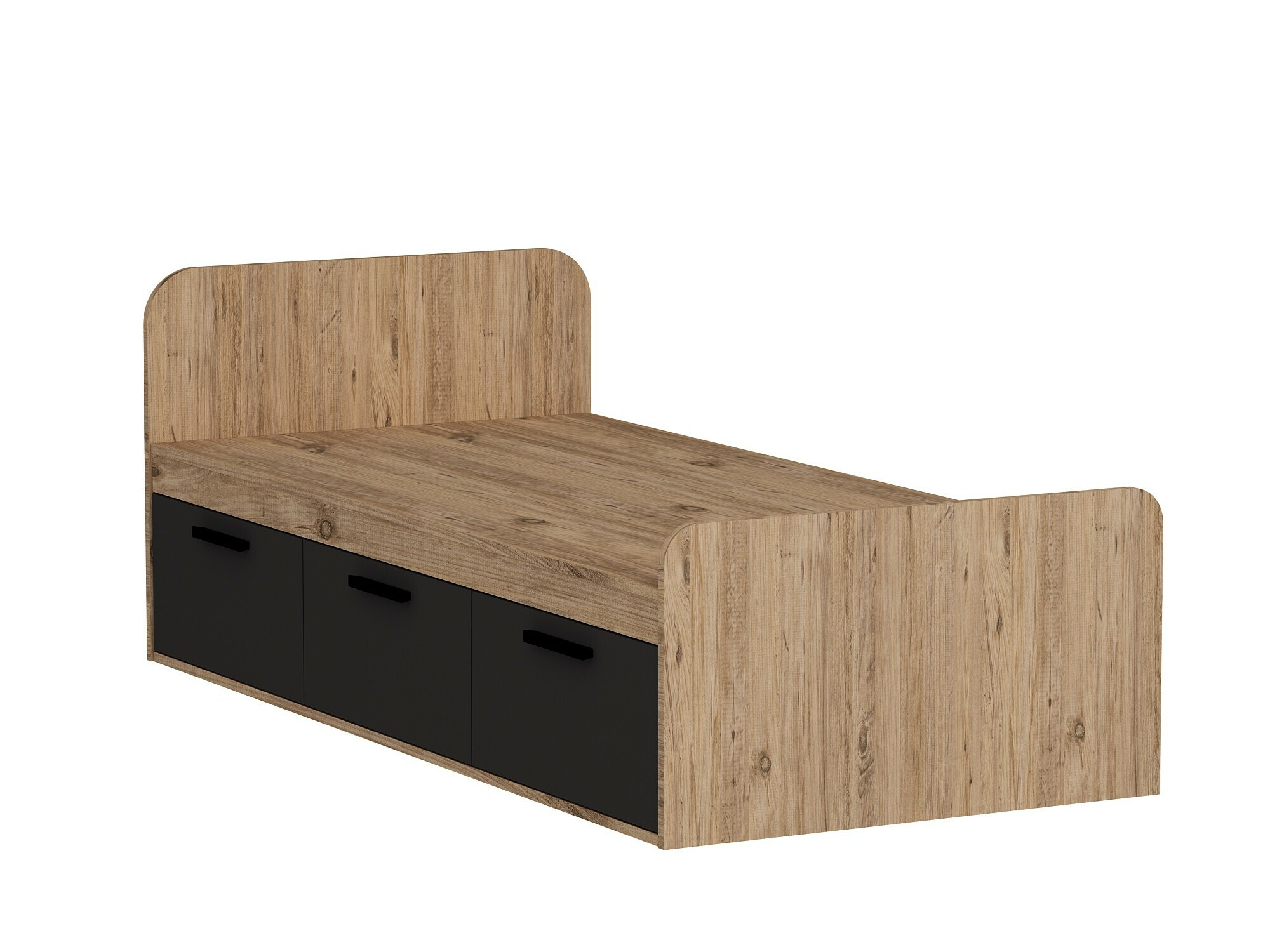 Cama Kailua 2185 (Antracita + Pino)