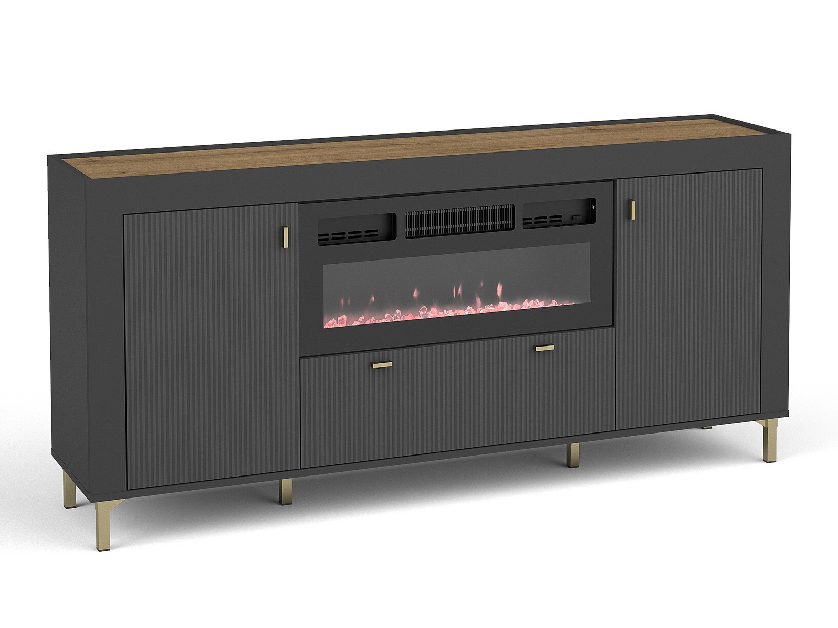 Cómoda Mormavu 110 (Negro mate)