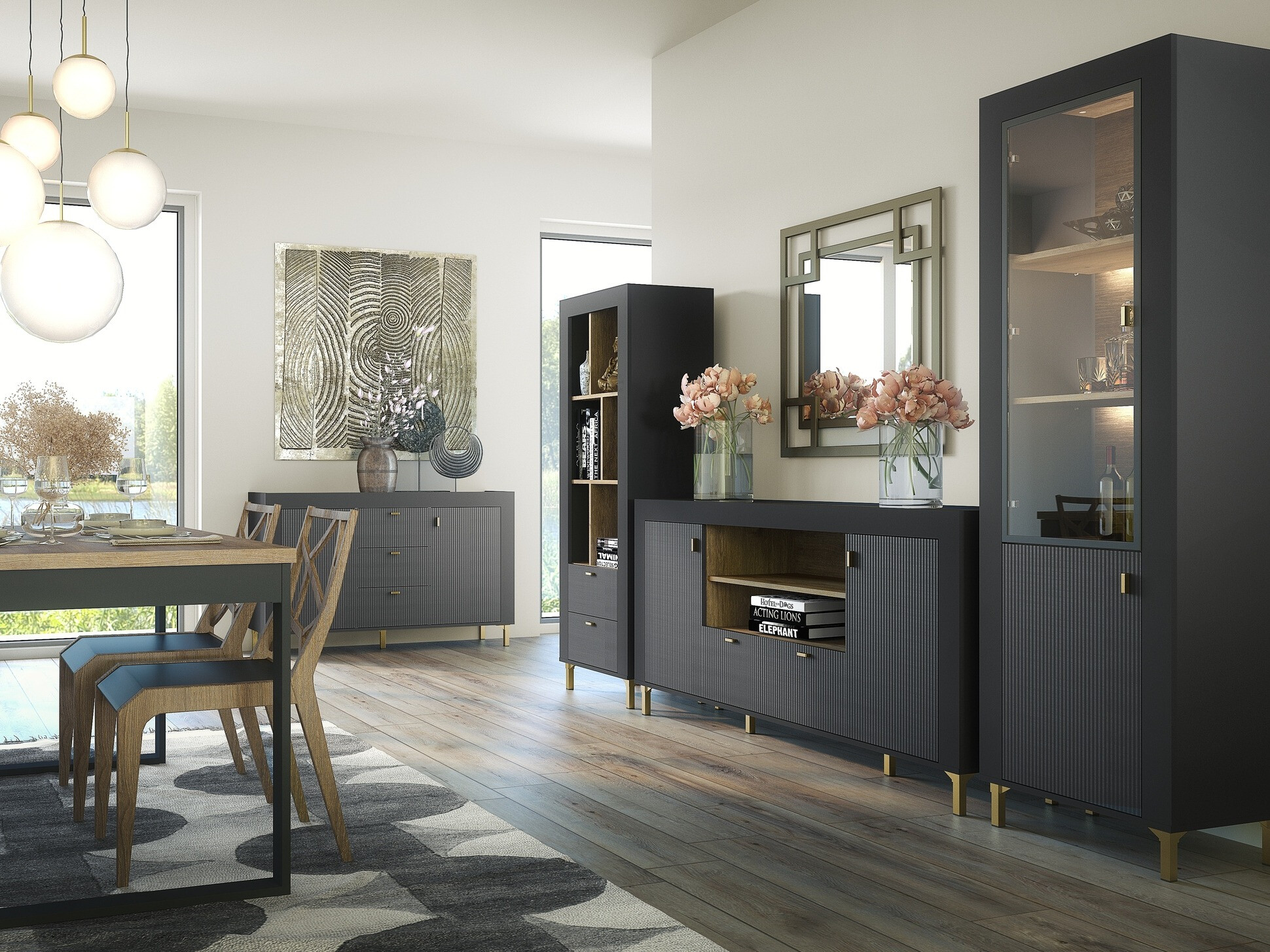 Cómoda Mormavu 110 (Negro mate)