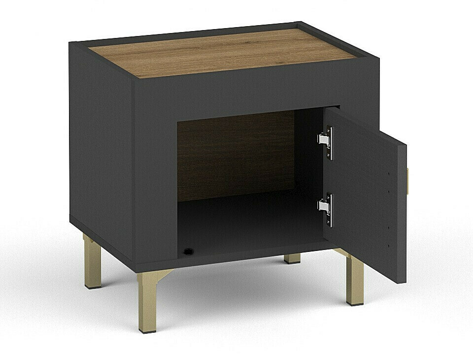 Conjunto de dormitorio Mormavu 113 (Negro mate)