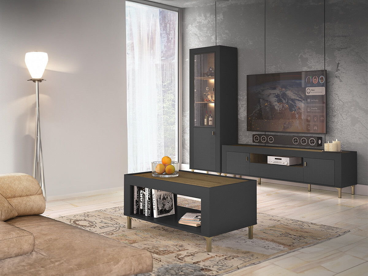 Conjunto de salón Mormavu 114 (Negro mate)