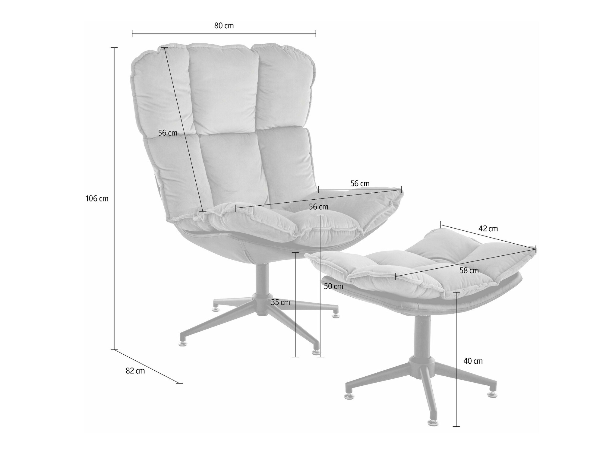 Sillón Denton 1410 (Antracita)