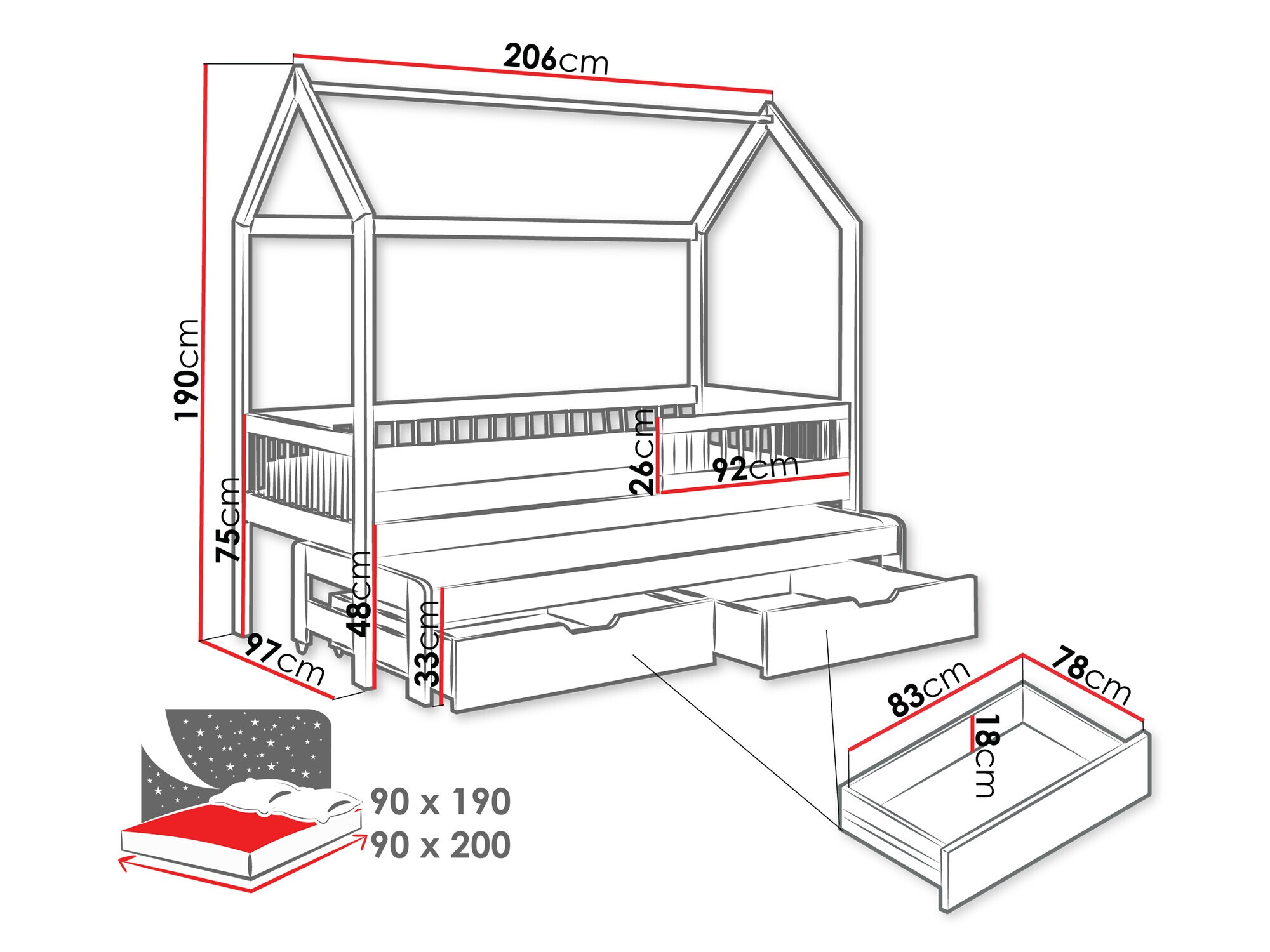 Cama Henderson 166 (Blanco)