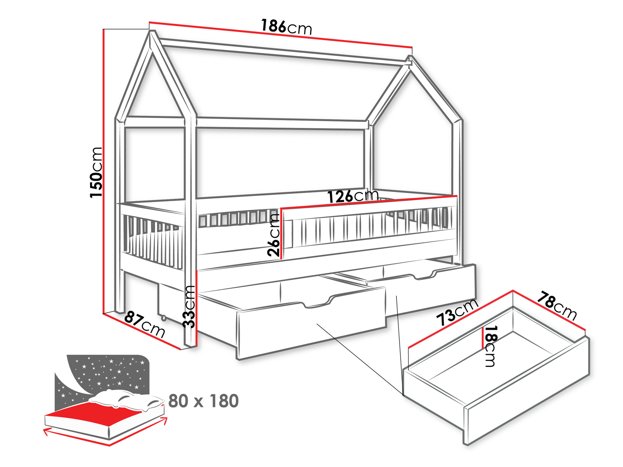 Cama Henderson 167 (Blanco)