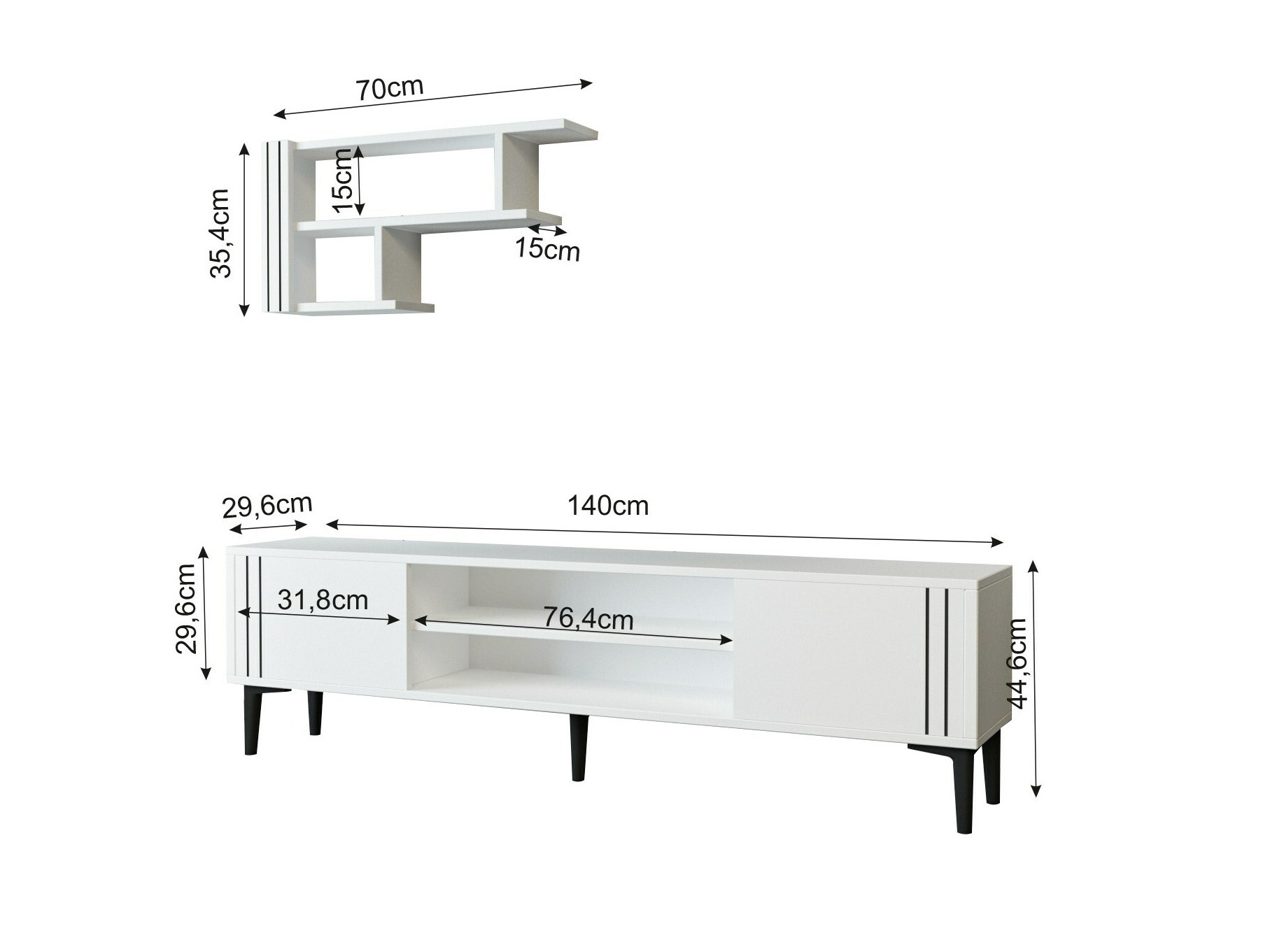 Conjunto de salón Kailua 2211 (Blanco)