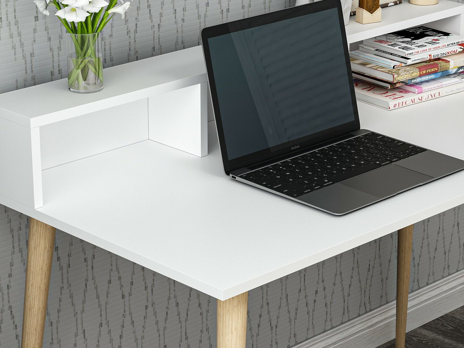 Mesa de oficina Kailua 2218 (Blanco)