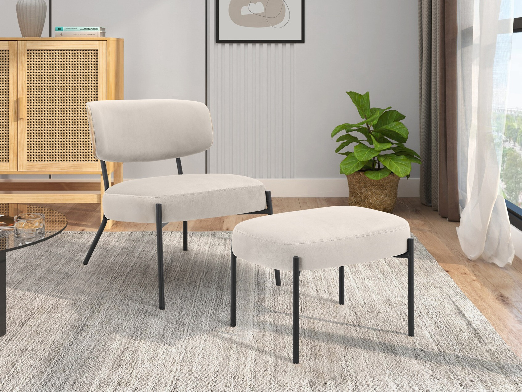 Sillón Denton 1341 (Crema)