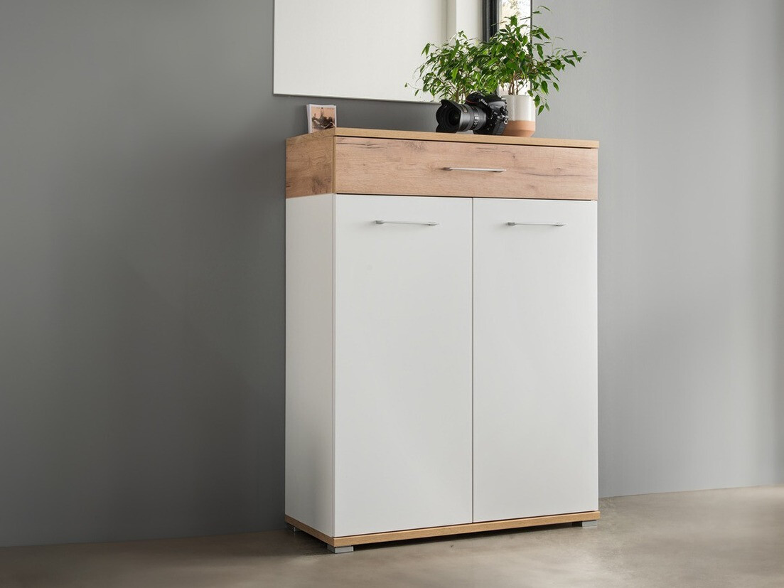 Cómoda Nuveno 100 (Blanco + Navarra roble)