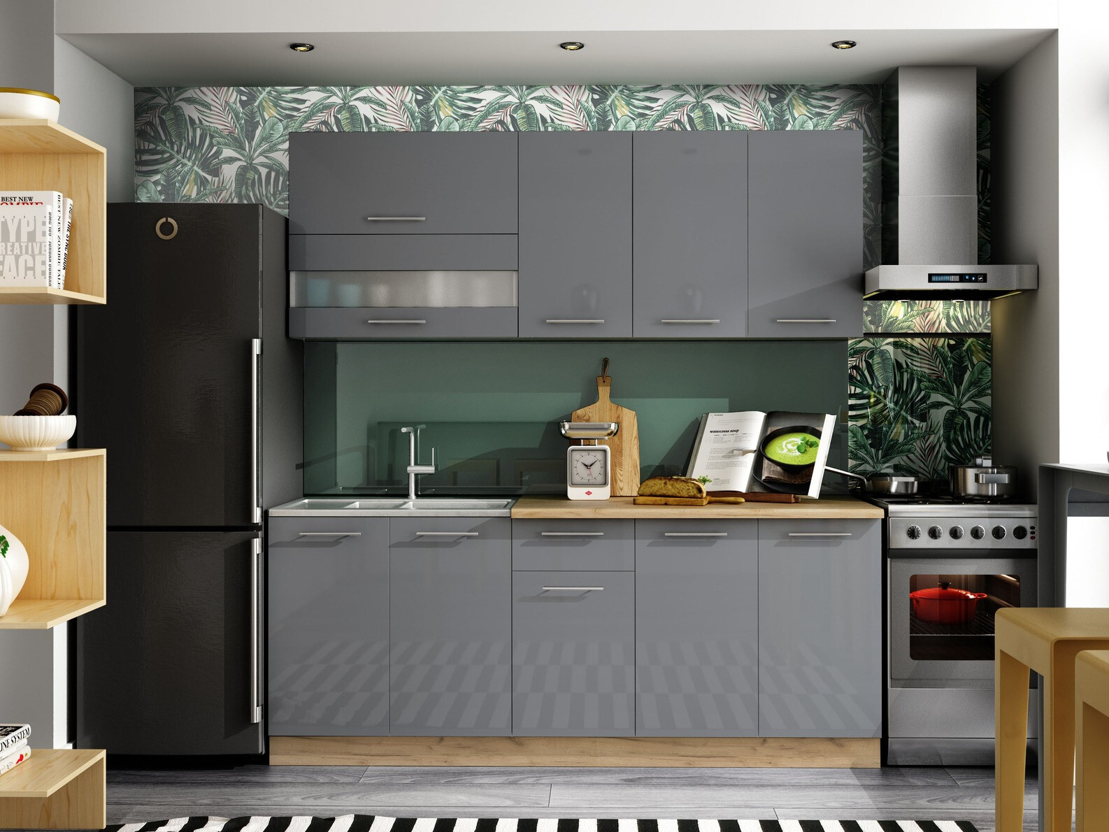 Armario de pared modular Tiffa Grey 111