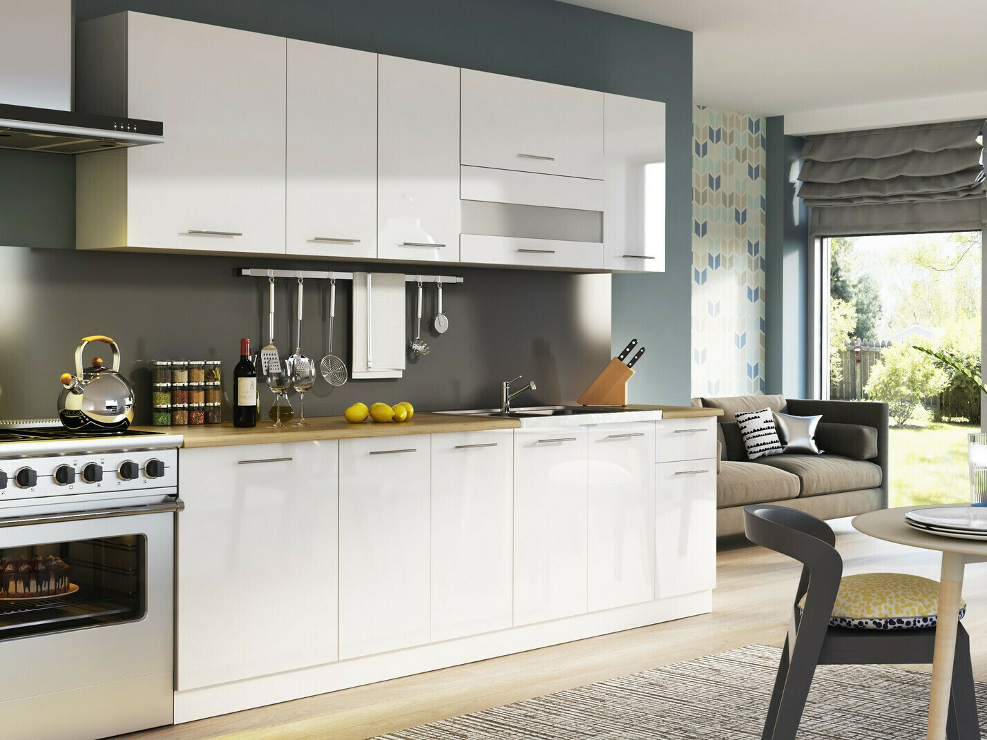 Armario de pared modular Tiffa White 124