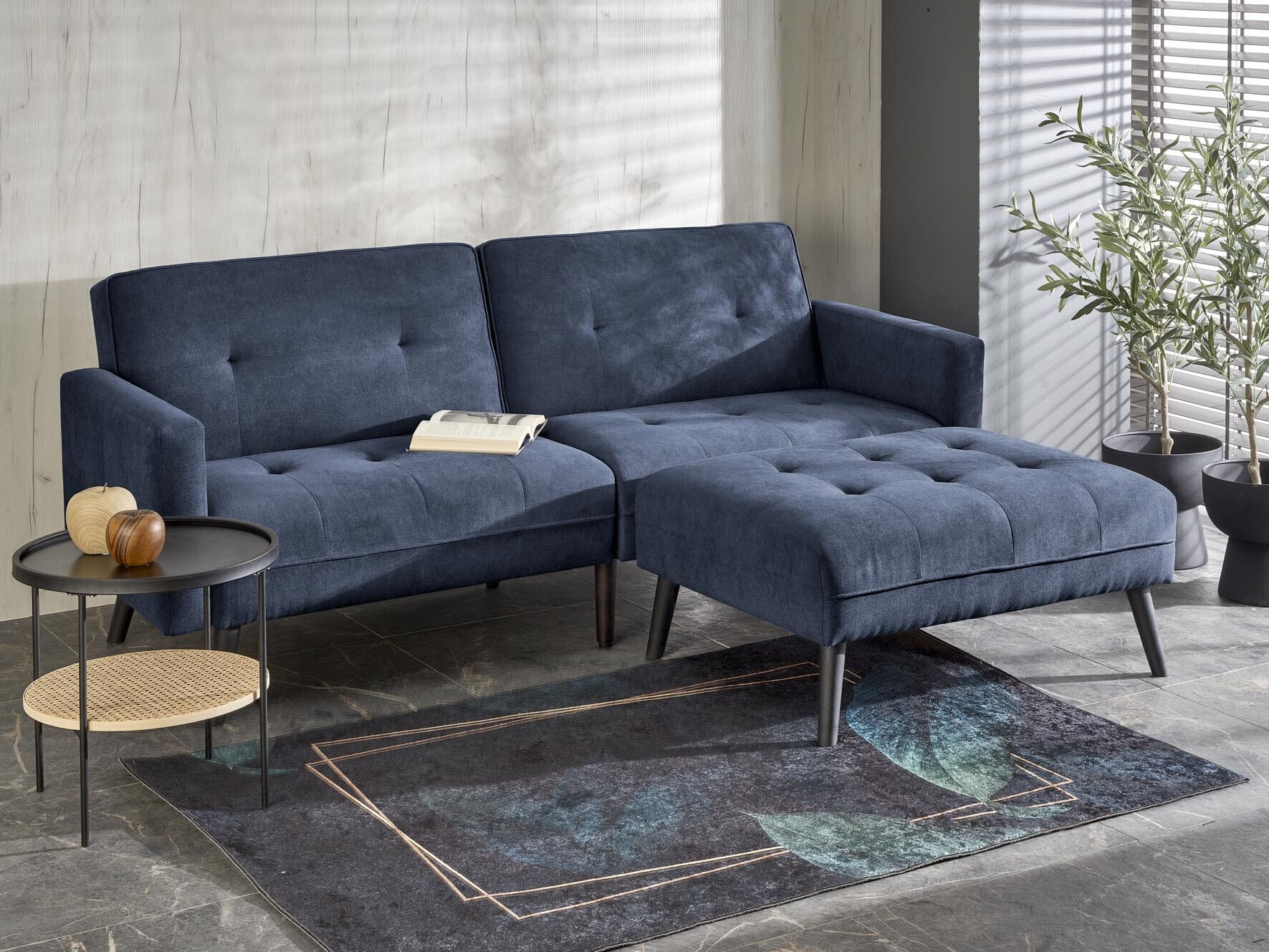 Conjunto de muebles tapizado Houston 1732 (Azul)