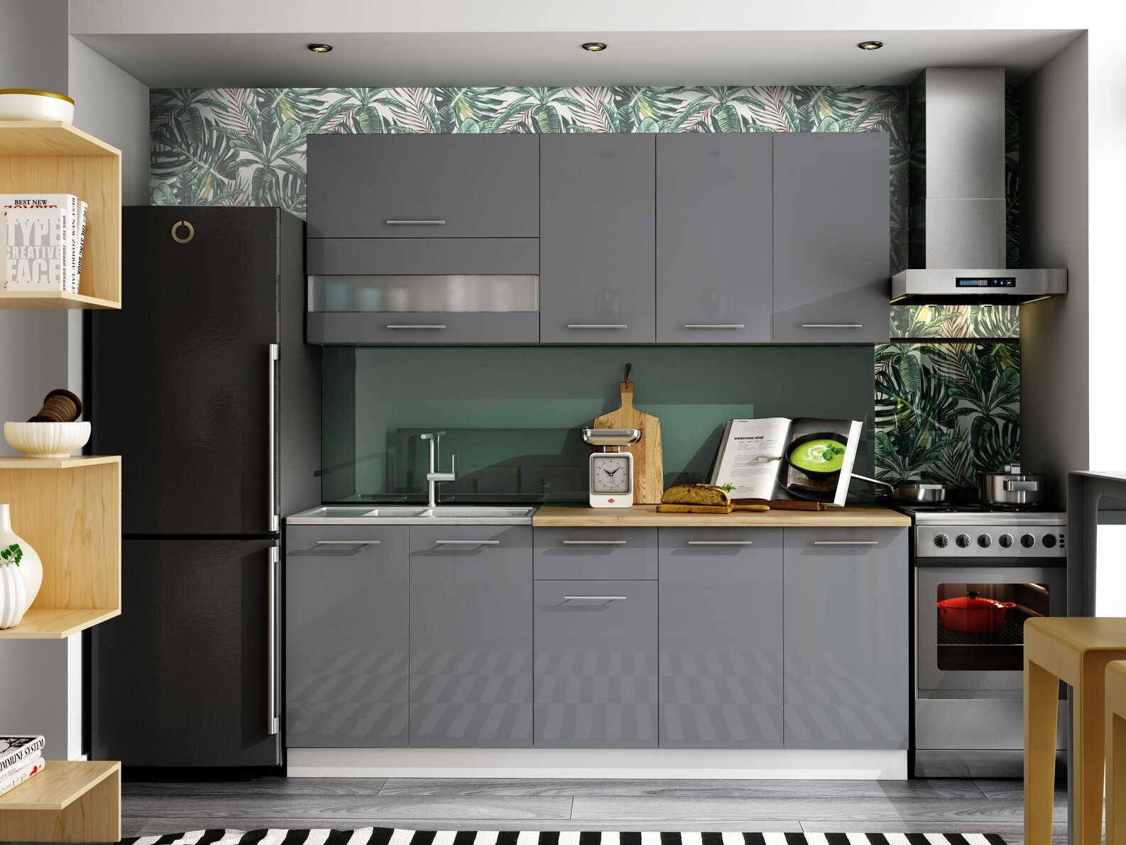 Armario de pared modular Tiffa Grey 118