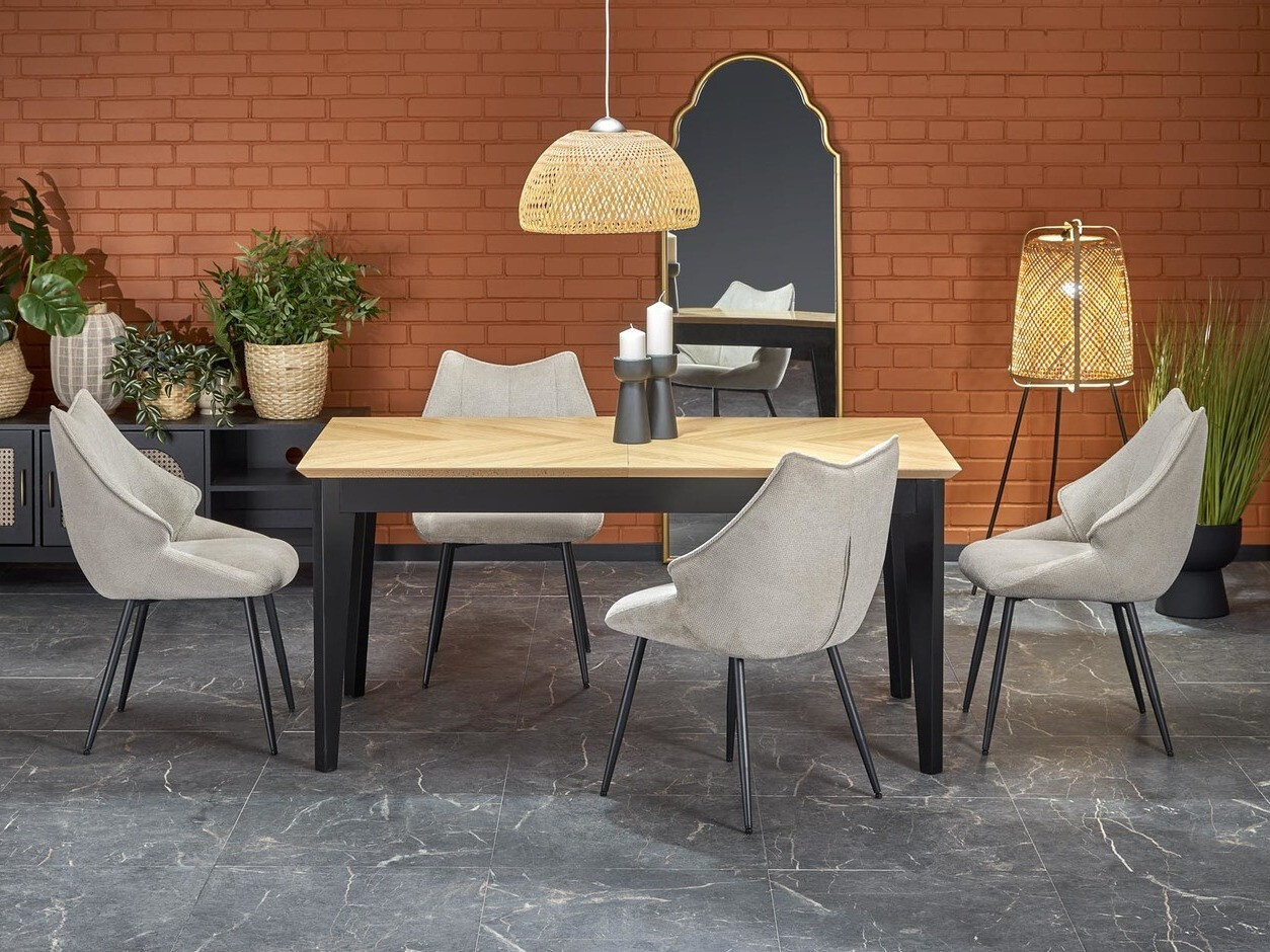 Mesa Houston 1751 (Negro + Roble)