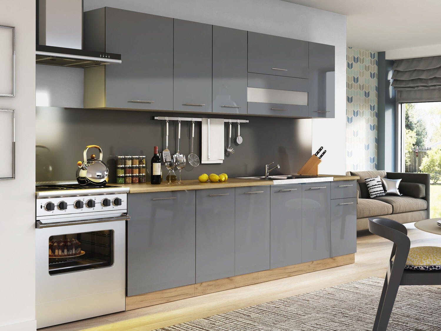 Armario modular con puertas. Tiffa Grey 136