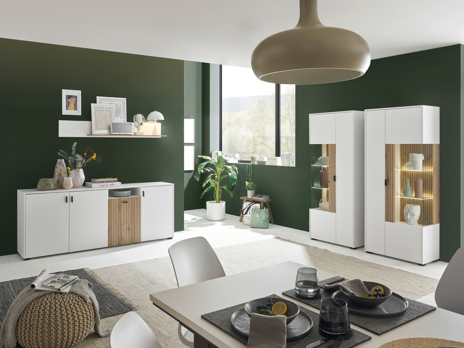 Estantería Belmelu 103 (Blanco + Roble)