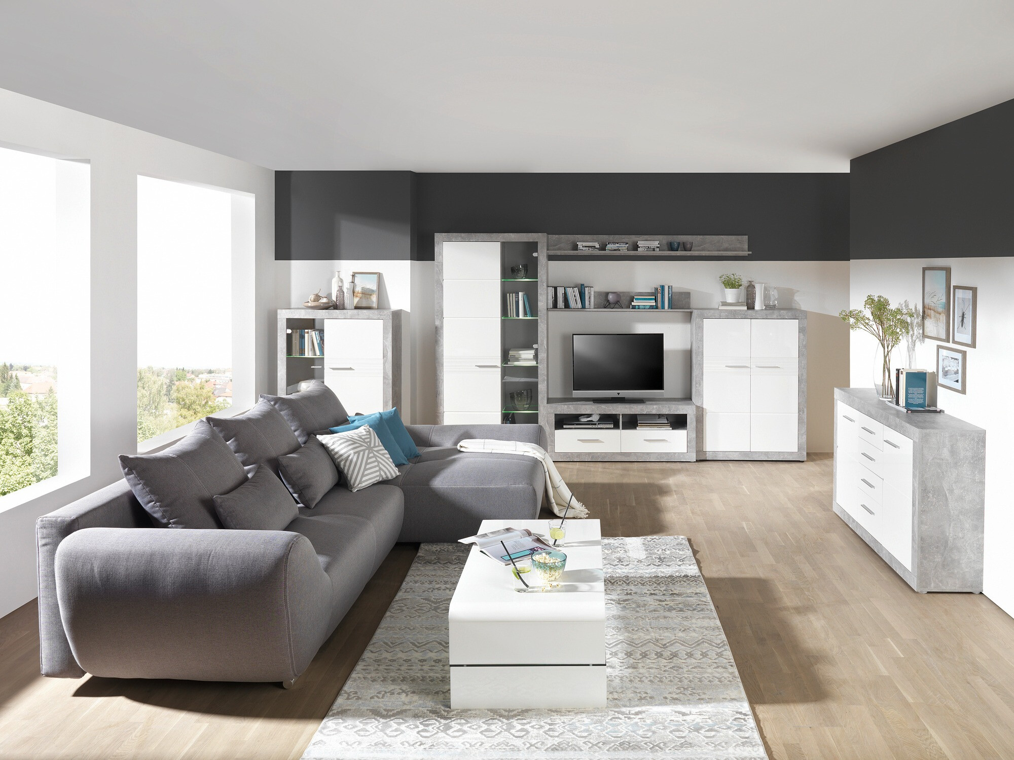 Estantería de pared Romfera 110 (Gris)