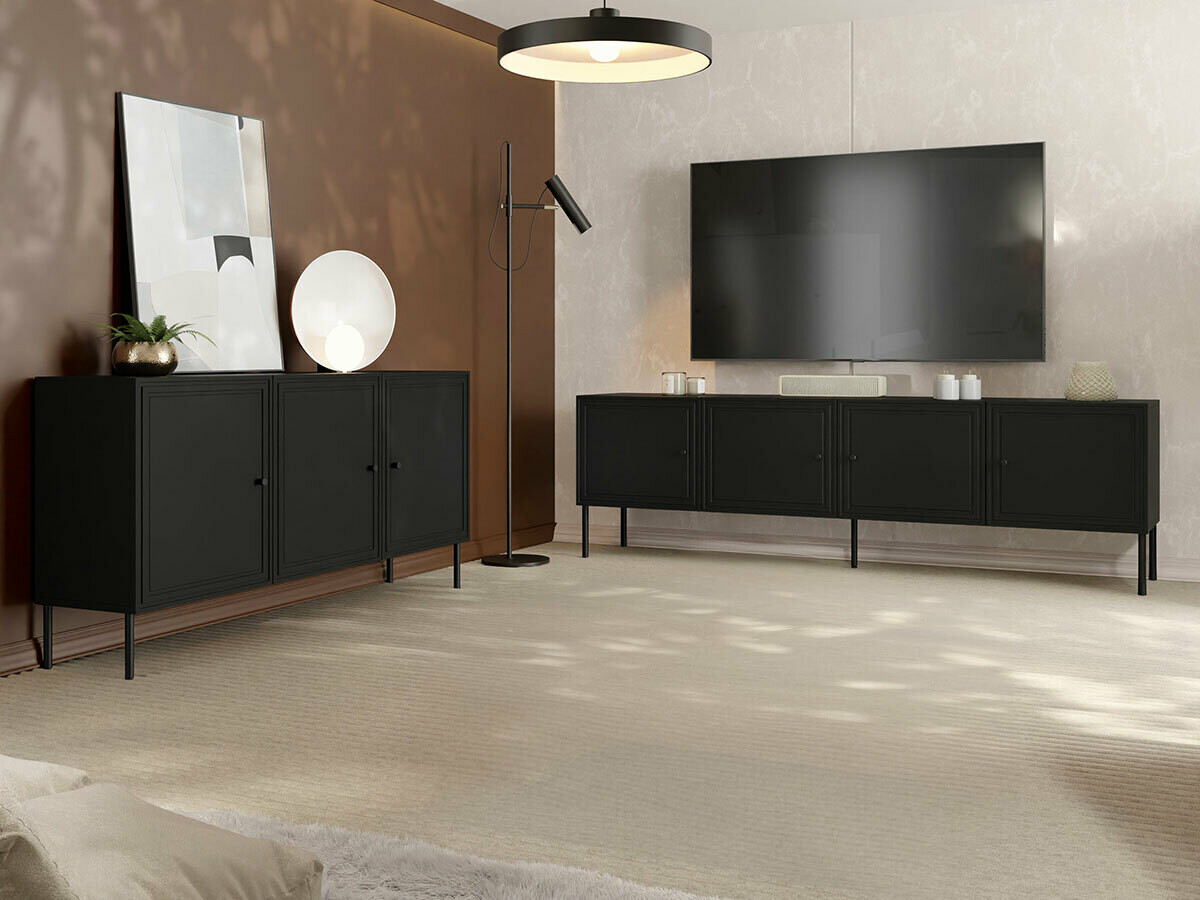 Conjunto de salón Monciru 107 (Negro)