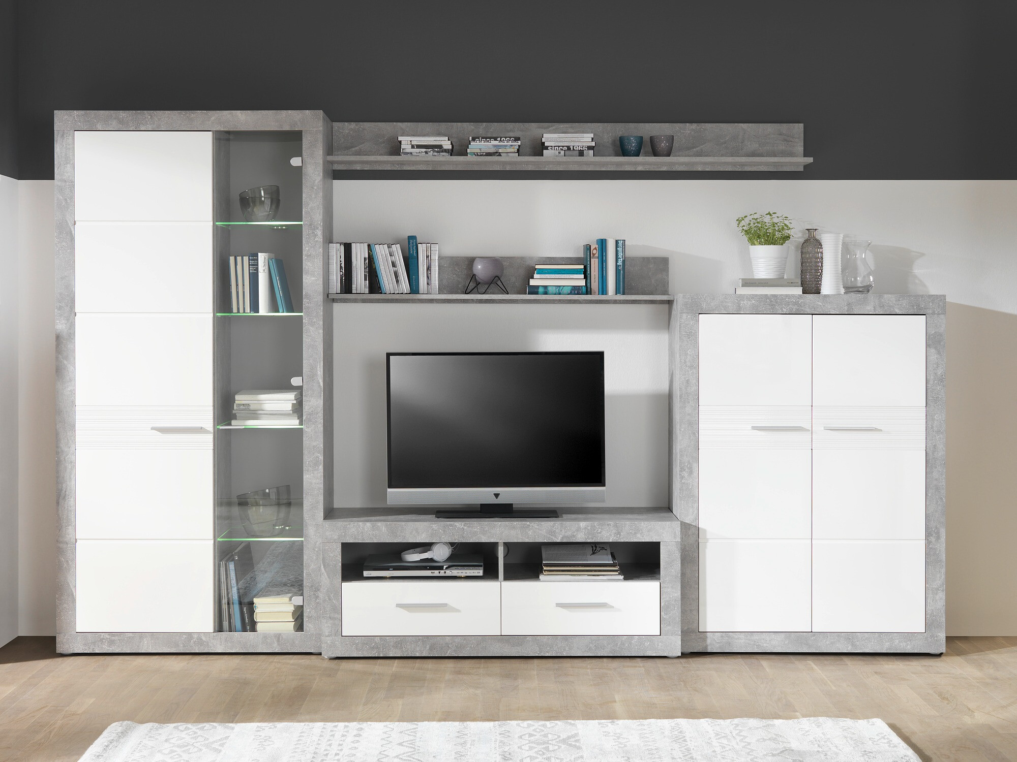 Conjunto de salón Romfera 115 (Gris + Blanco)