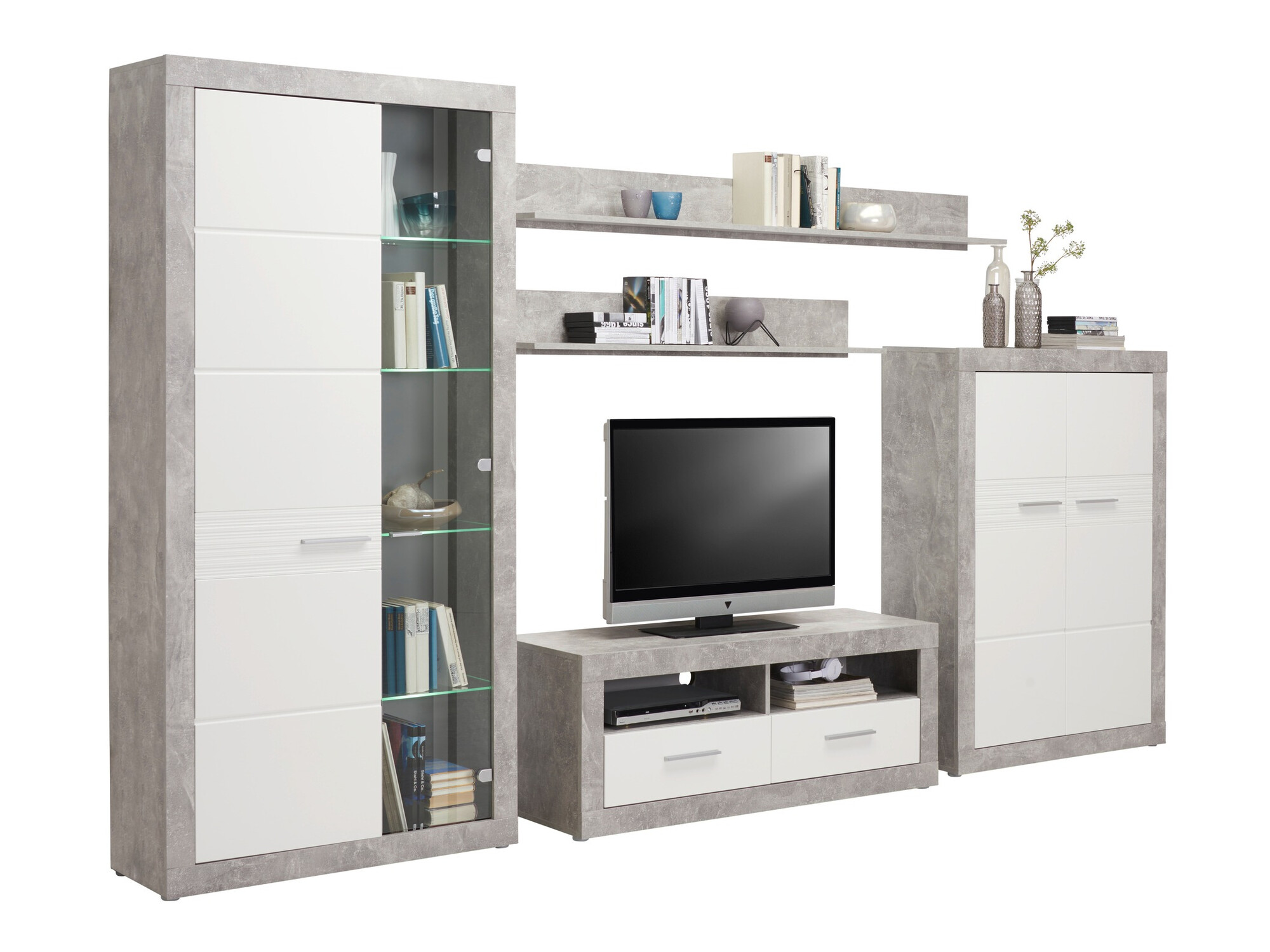 Conjunto de salón Romfera 115 (Gris + Blanco)