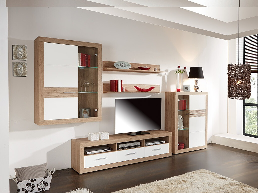 Estantería de pared Romfera 109 (Roble sanremo)