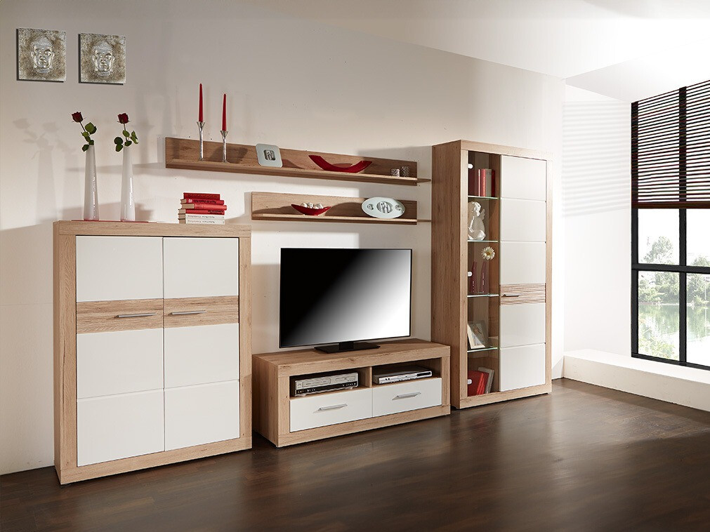 Estantería de pared Romfera 110 (Roble sanremo)