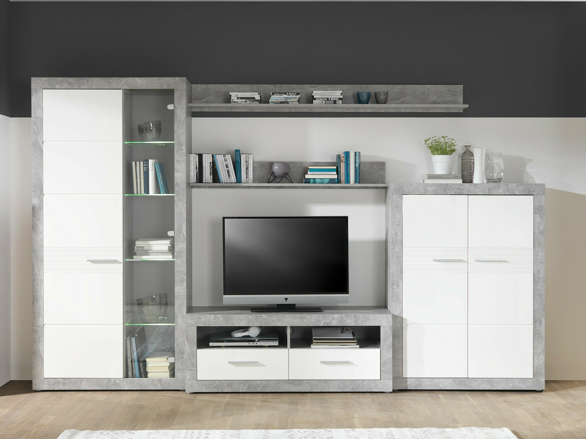 Estantería Romfera 107 (Blanco + Gris)