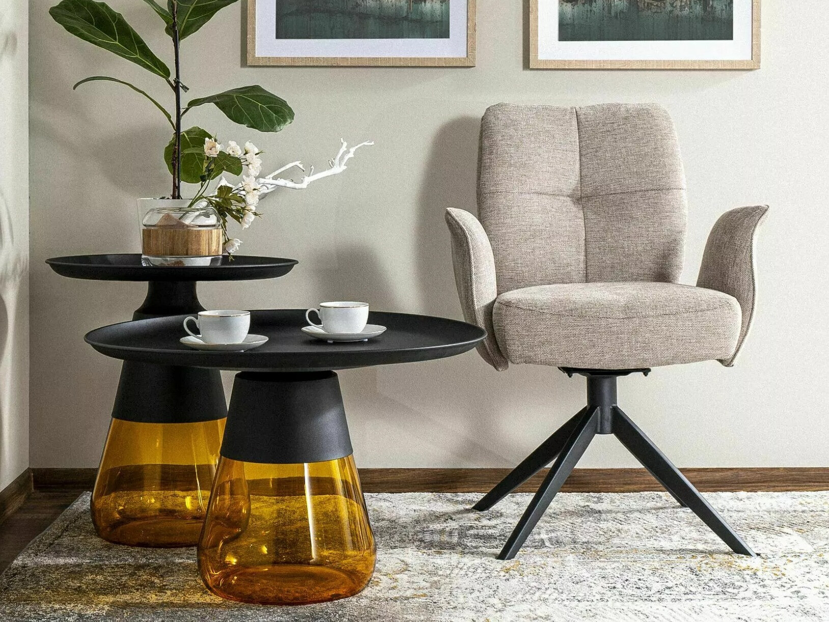 Mesa de centro Detroit 440 (Negro + Amarillo)