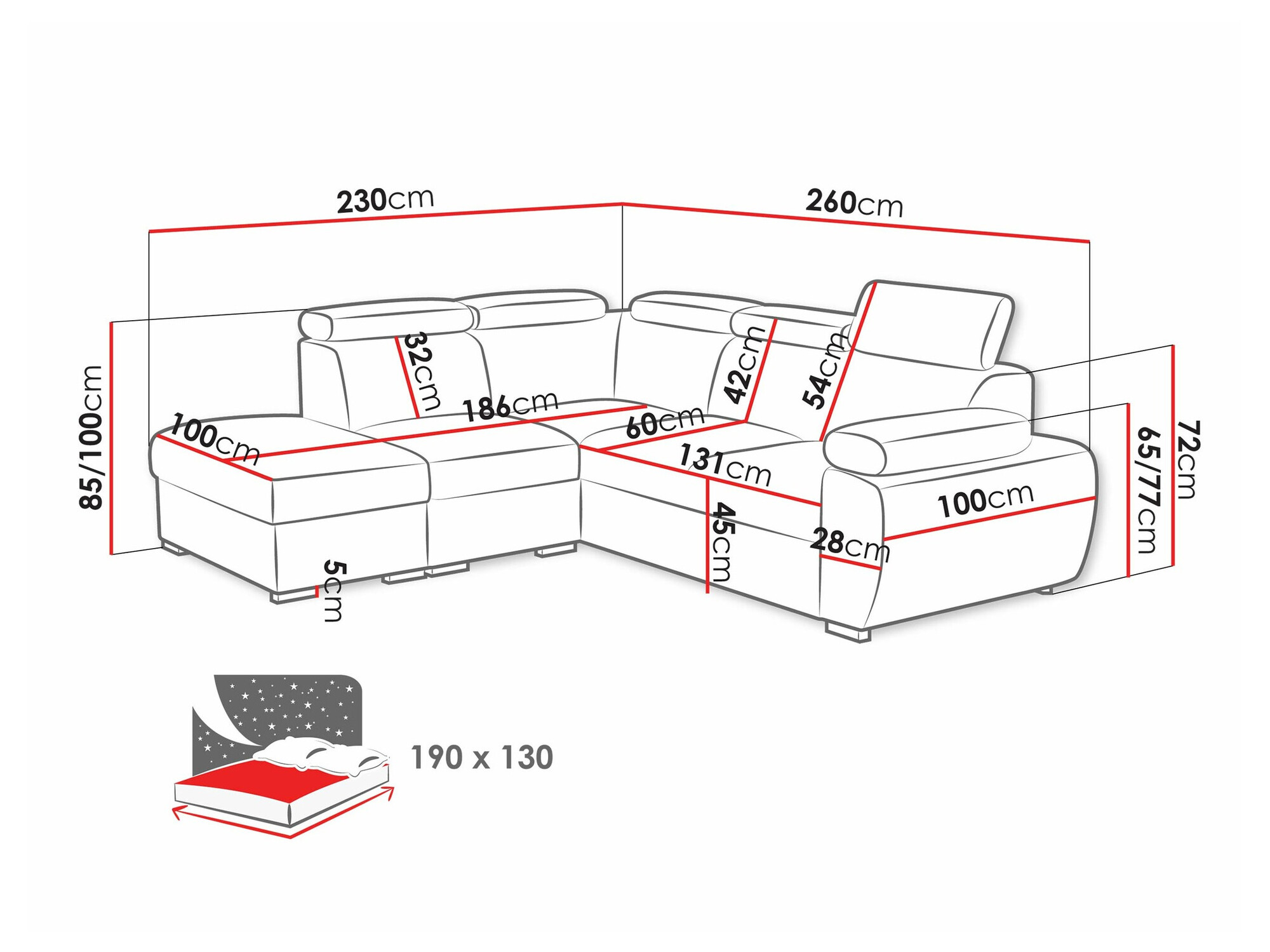 Sofá rinconero Columbus 228 (Kronos 22)
