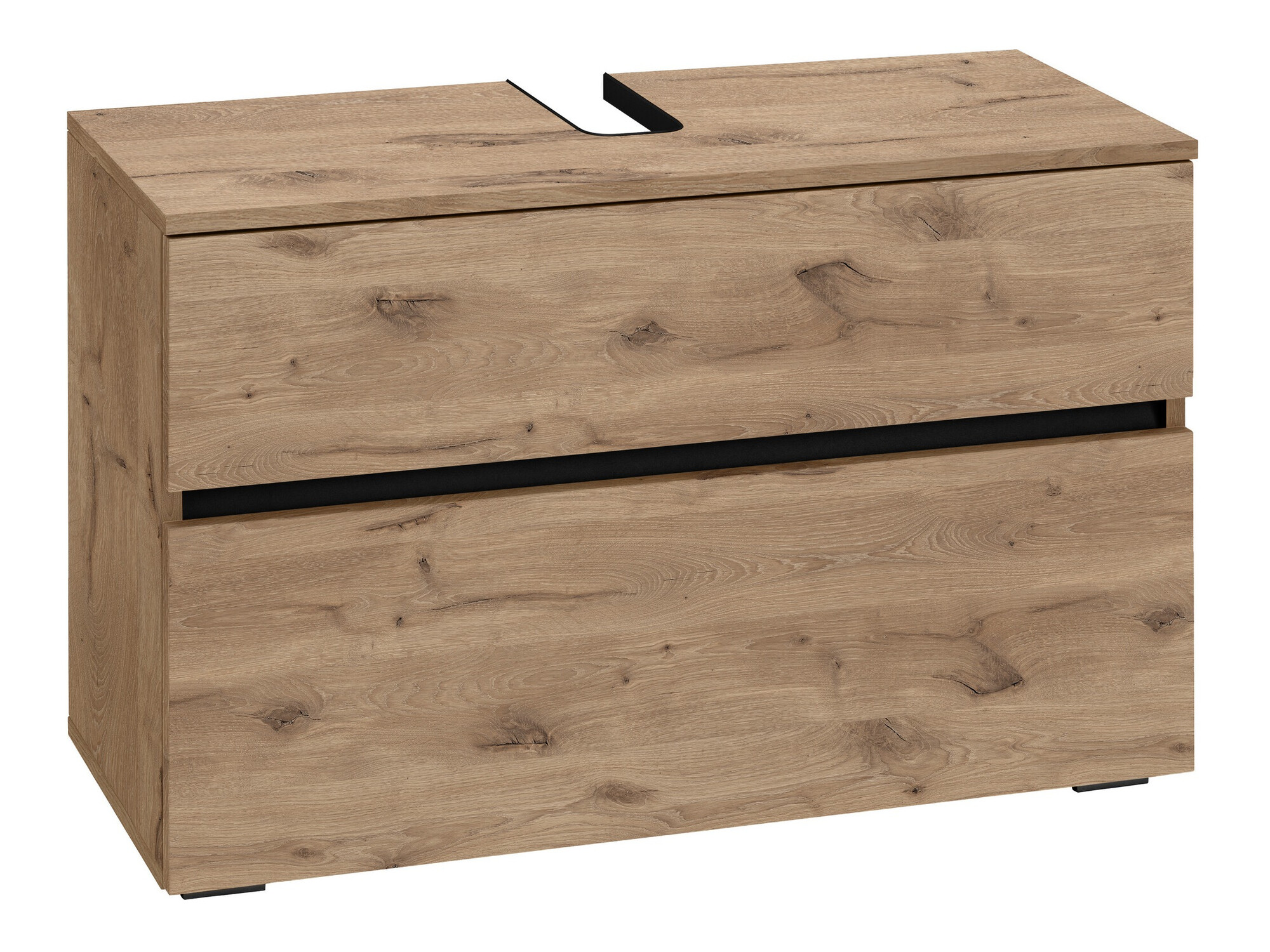 Armario de baño de pie para lavabo Soncamu 109 (Roble)