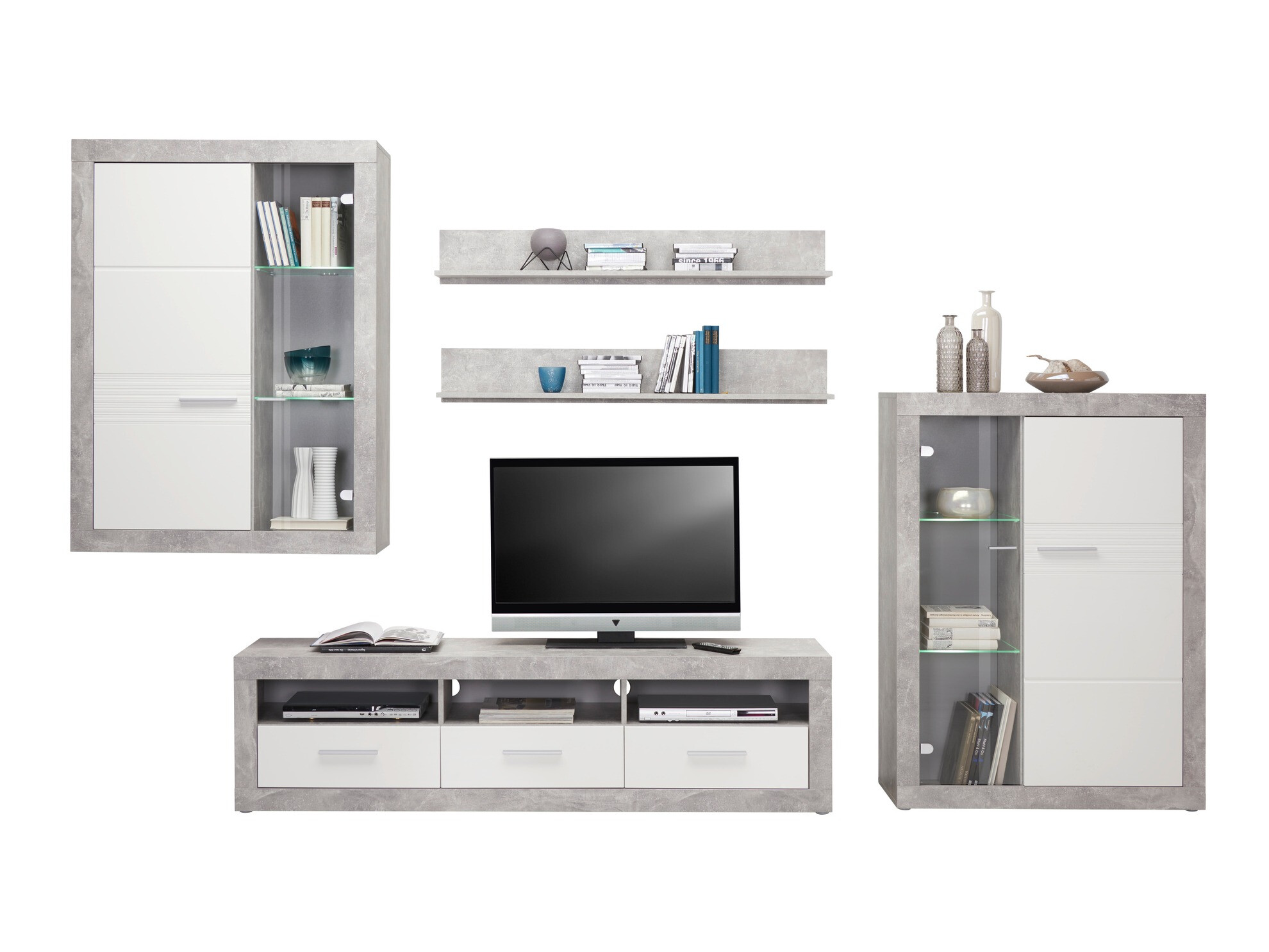 Conjunto de salón Romfera 116 (Gris + Blanco)