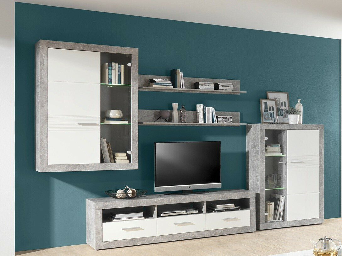 Conjunto de salón Romfera 116 (Gris + Blanco)