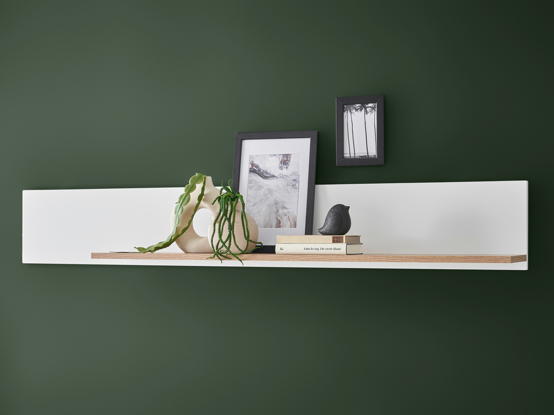 Estantería de pared Belmelu 112 (Blanco + Roble)