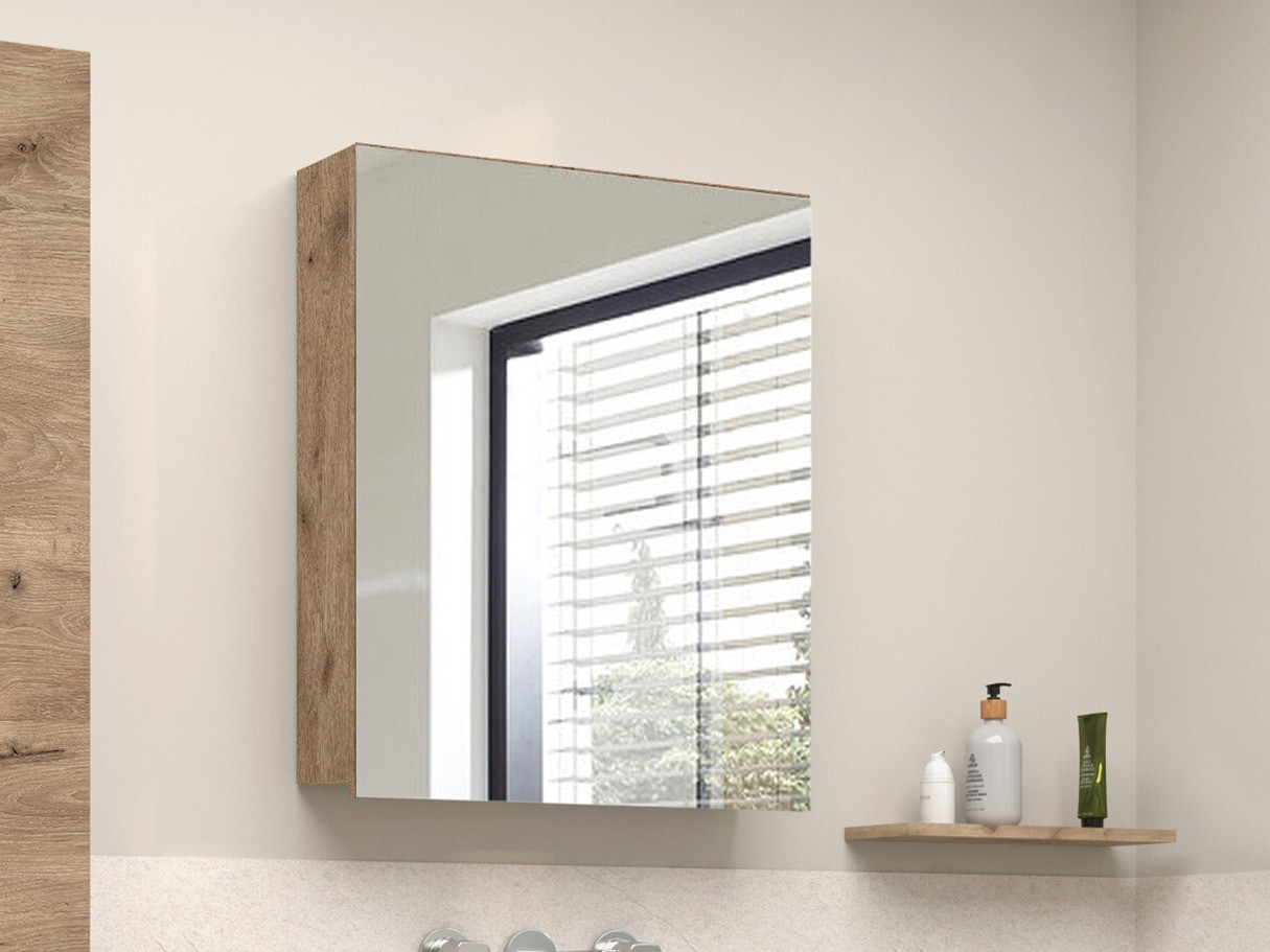 Mueble con espejo para baño Soncamu 105 (Roble)